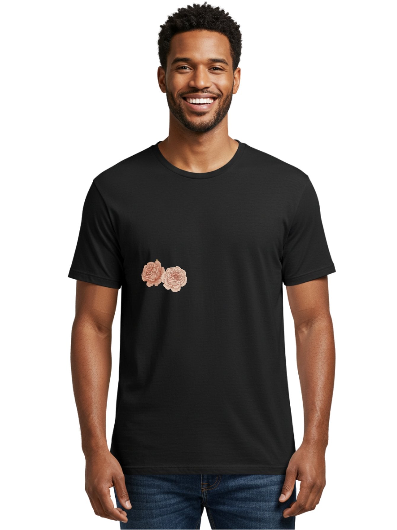 Pink-Roses Men'S Graphic Tee, 100% Cotton, Comfortable Casual Summer Wear, Machine Washable, Vintage Camera, Old Camera, Antique Camera, Black Camera, Classic Photography, Photography Equipment, Nostalgic Device, Film Camera, Camera Art Bag967 21