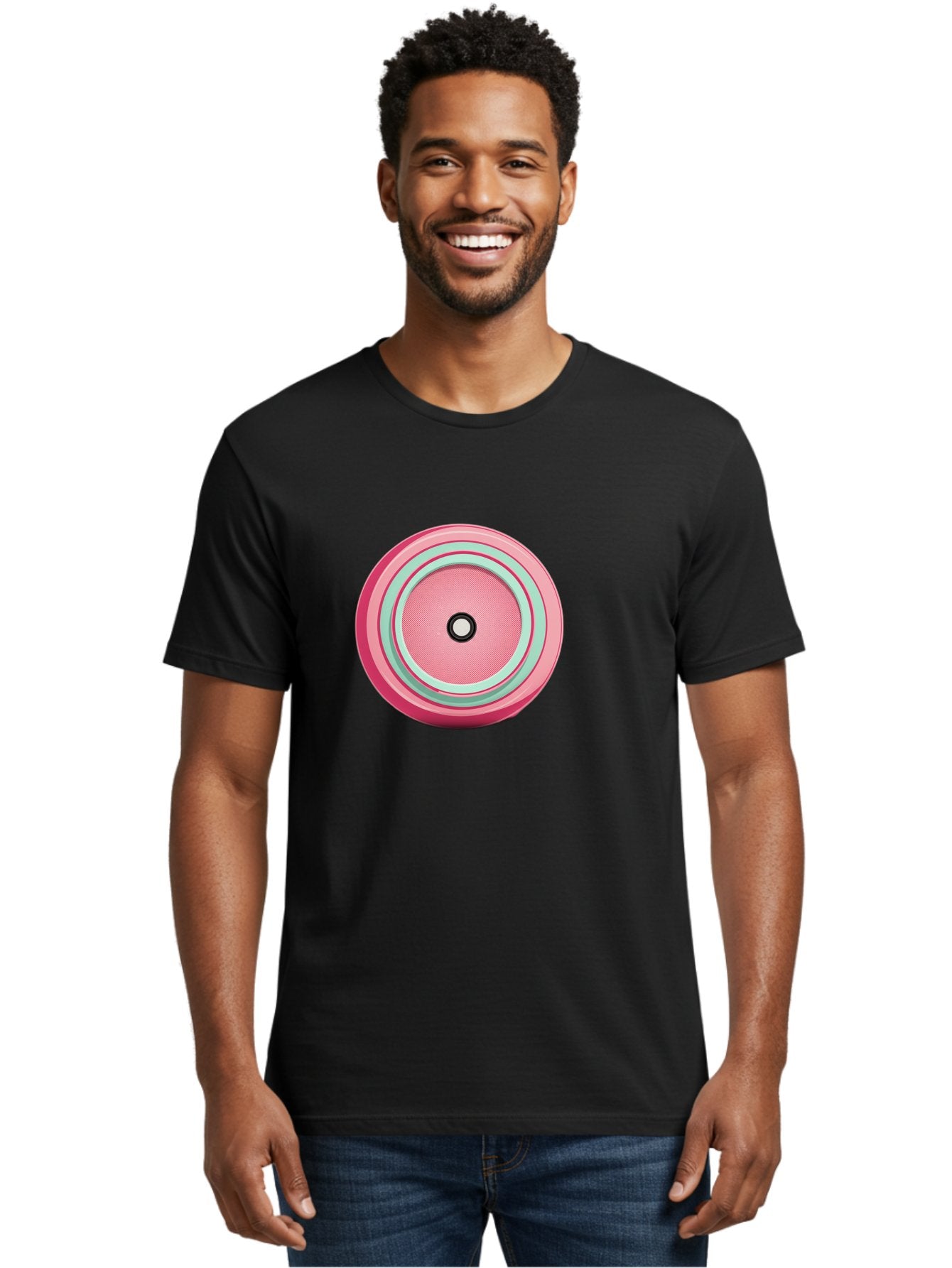 Pink-Speaker Men'S Graphic Tee, 100% Cotton, Comfortable Casual Summer Wear, Machine Washable, Vintage Camera, Old Camera, Antique Camera, Black Camera, Classic Photography, Photography Equipment, Nostalgic Device, Film Camera, Camera Art Bag969 23