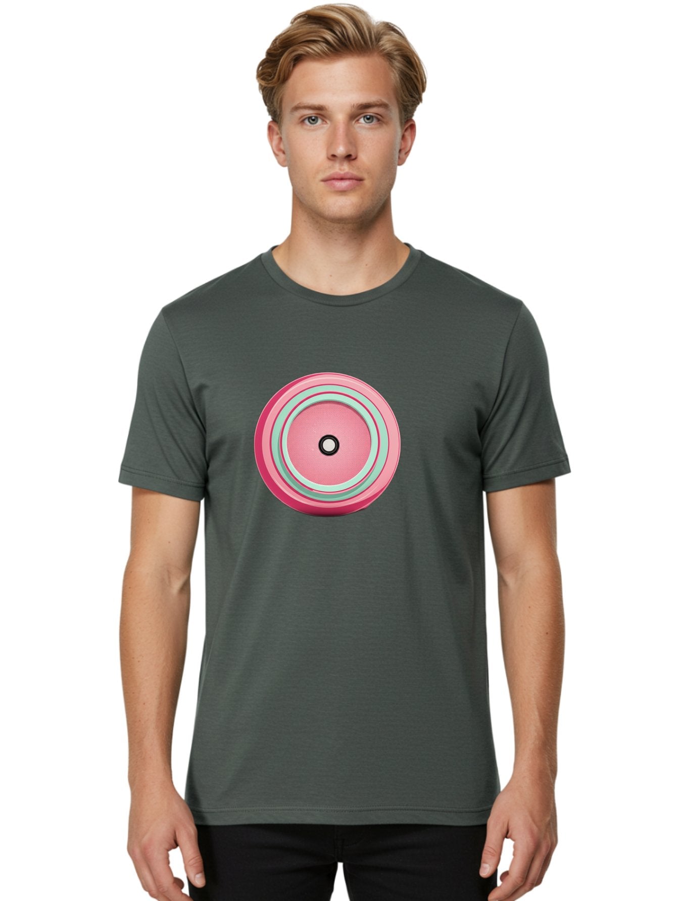 Pink-Speaker Men'S Graphic Tee, 100% Cotton, Comfortable Casual Summer Wear, Machine Washable, Vintage Camera, Old Camera, Antique Camera, Black Camera, Classic Photography, Photography Equipment, Nostalgic Device, Film Camera, Camera Art Bag969 20