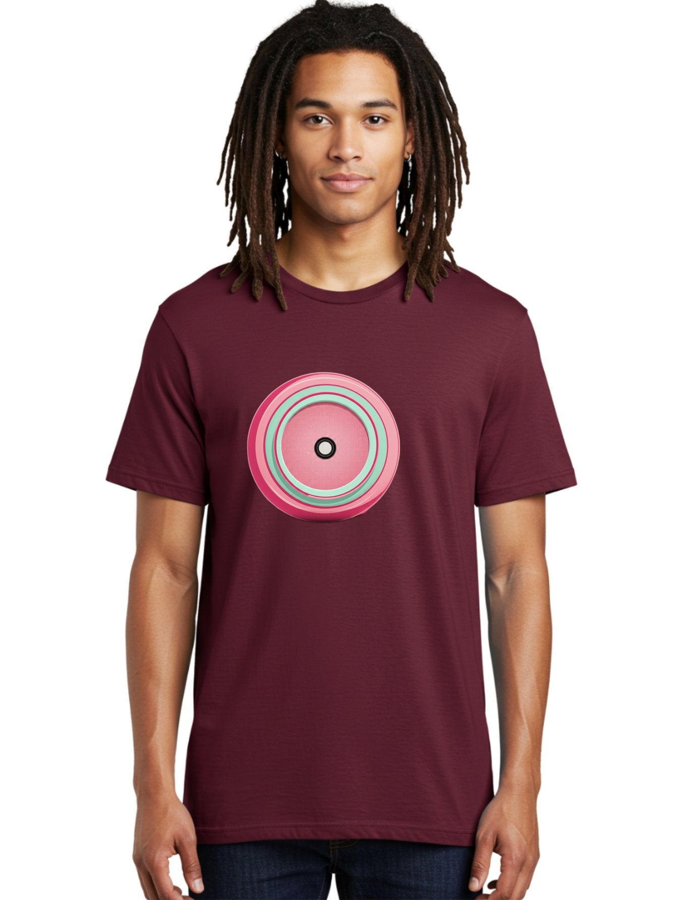 Pink-Speaker Men'S Graphic Tee, 100% Cotton, Comfortable Casual Summer Wear, Machine Washable, Vintage Camera, Old Camera, Antique Camera, Black Camera, Classic Photography, Photography Equipment, Nostalgic Device, Film Camera, Camera Art Bag969 30