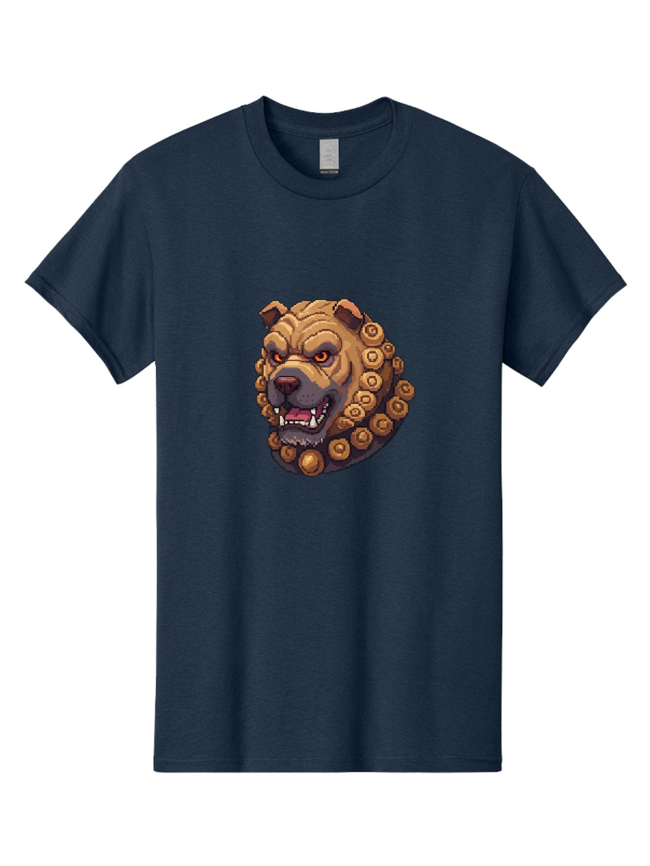 Pixelated-Dog-Head-With-Spiked-Collar Men'S Graphic Tee, 100% Cotton, Comfortable Casual Summer Wear, Machine Washable, Vintage Camera, Old Camera, Antique Camera, Black Camera, Classic Photography, Photography Equipment, Nostalgic Device, Bag976 12