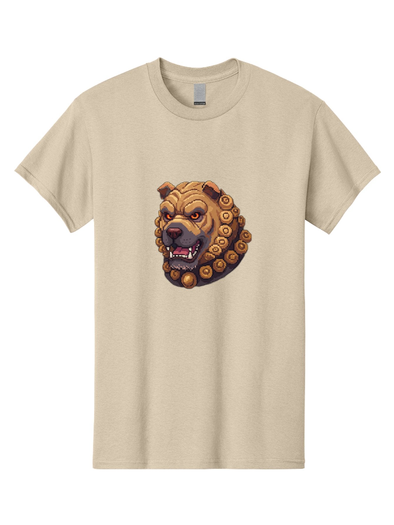 Pixelated-Dog-Head-With-Spiked-Collar Men'S Graphic Tee, 100% Cotton, Comfortable Casual Summer Wear, Machine Washable, Vintage Camera, Old Camera, Antique Camera, Black Camera, Classic Photography, Photography Equipment, Nostalgic Device, Bag976 11