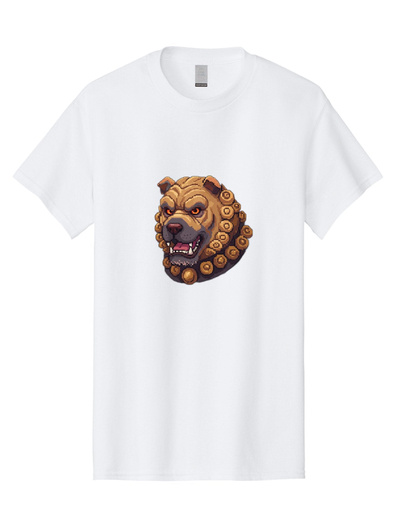 Pixelated-Dog-Head-With-Spiked-Collar Men'S Graphic Tee, 100% Cotton, Comfortable Casual Summer Wear, Machine Washable, Vintage Camera, Old Camera, Antique Camera, Black Camera, Classic Photography, Photography Equipment, Nostalgic Device, Bag976 4