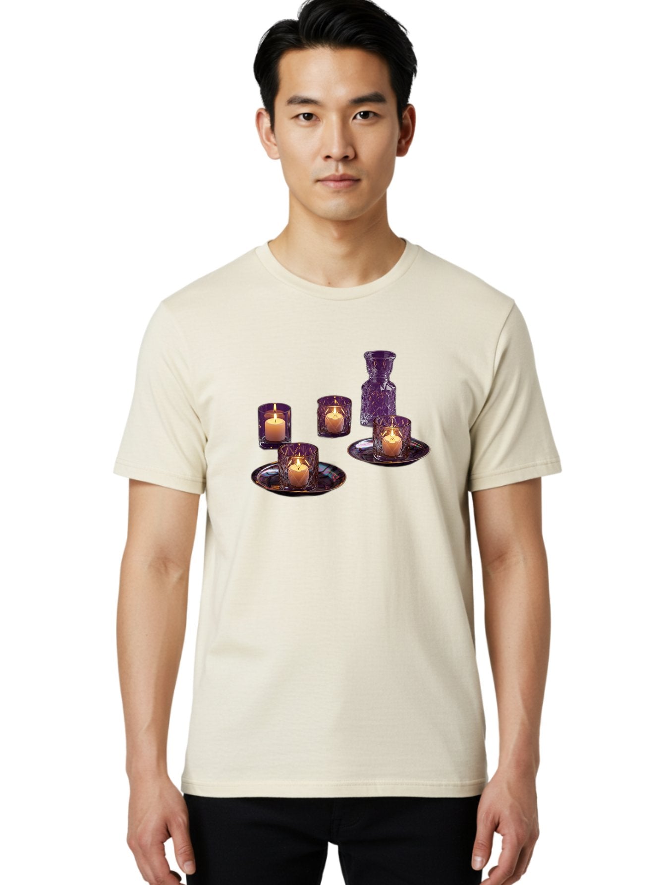 Purple-Candle-Holders Men'S Graphic Tee, 100% Cotton, Comfortable Casual Summer Wear, Machine Washable, Vintage Camera, Old Camera, Antique Camera, Black Camera, Classic Photography, Photography Equipment, Nostalgic Device, Film Camera, Bag985 18