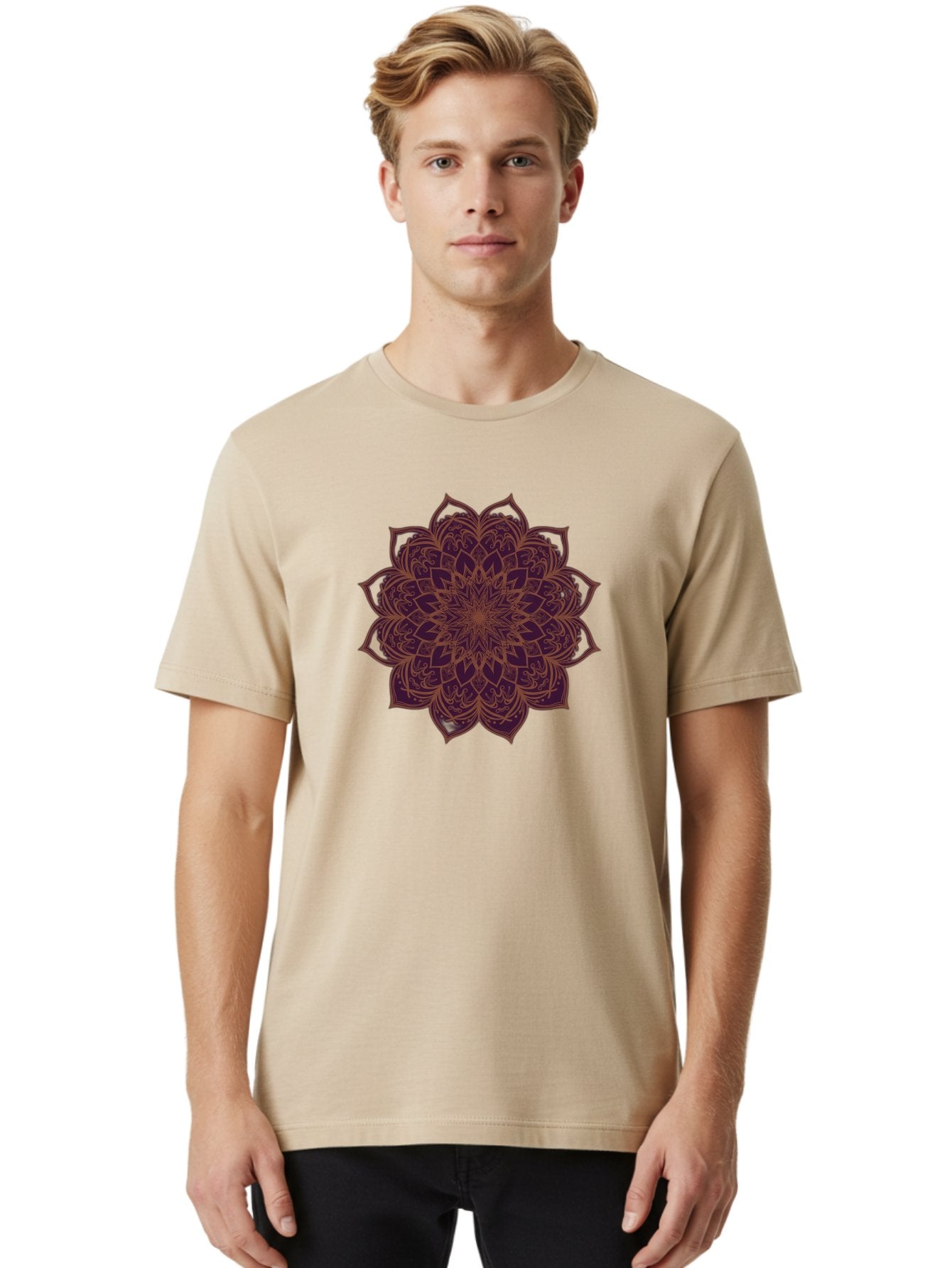 Purple-Mandala Men'S Graphic Tee, 100% Cotton, Comfortable Casual Summer Wear, Machine Washable, Vintage Camera, Old Camera, Antique Camera, Black Camera, Classic Photography, Photography Equipment, Nostalgic Device, Film Camera, Camera Art Bag992 22