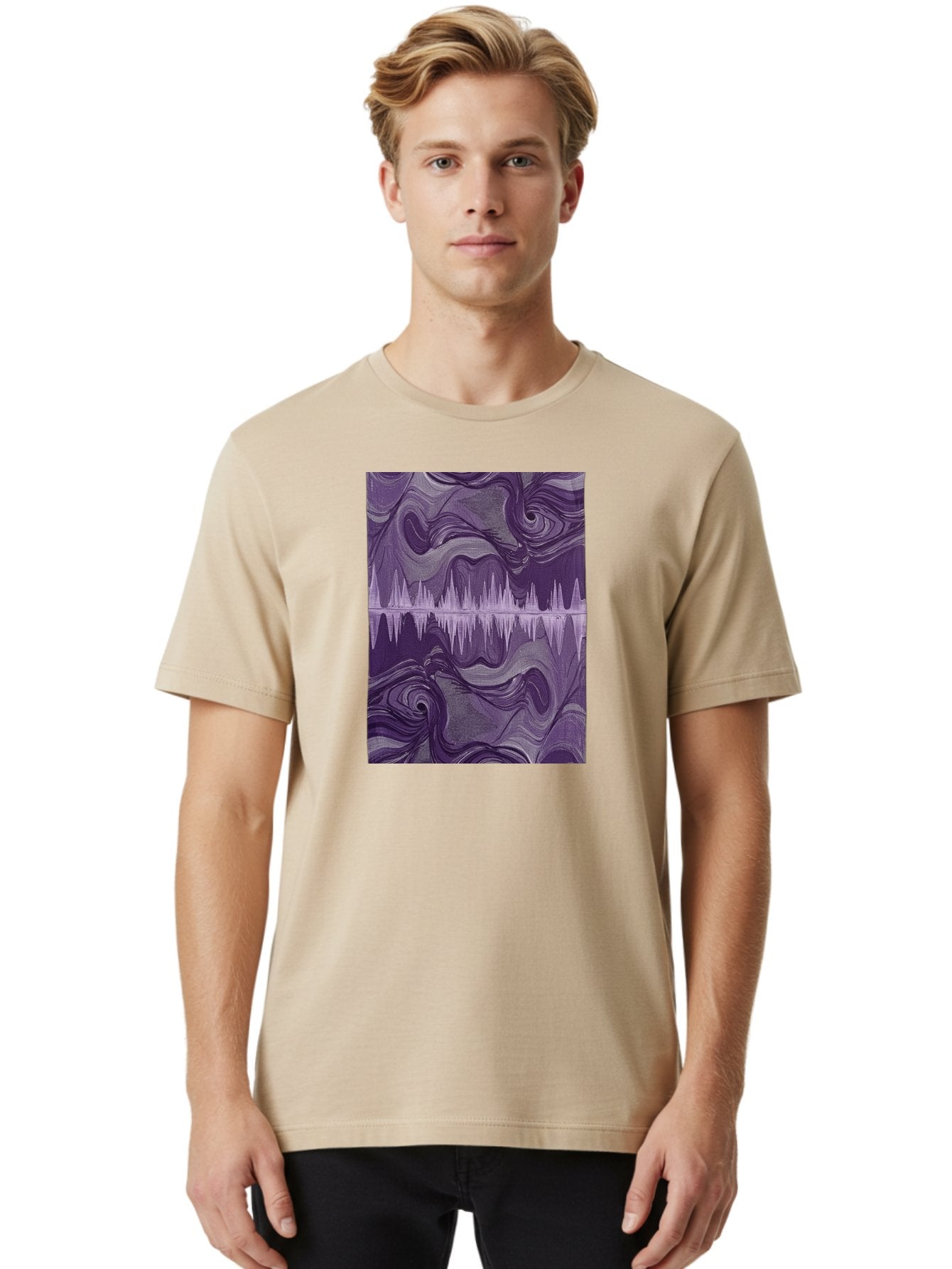 Purple-Sound-Wave Men'S Graphic Tee, 100% Cotton, Comfortable Casual Summer Wear, Machine Washable, Vintage Camera, Old Camera, Antique Camera, Black Camera, Classic Photography, Photography Equipment, Nostalgic Device, Film Camera, Camera Art Bag996 25