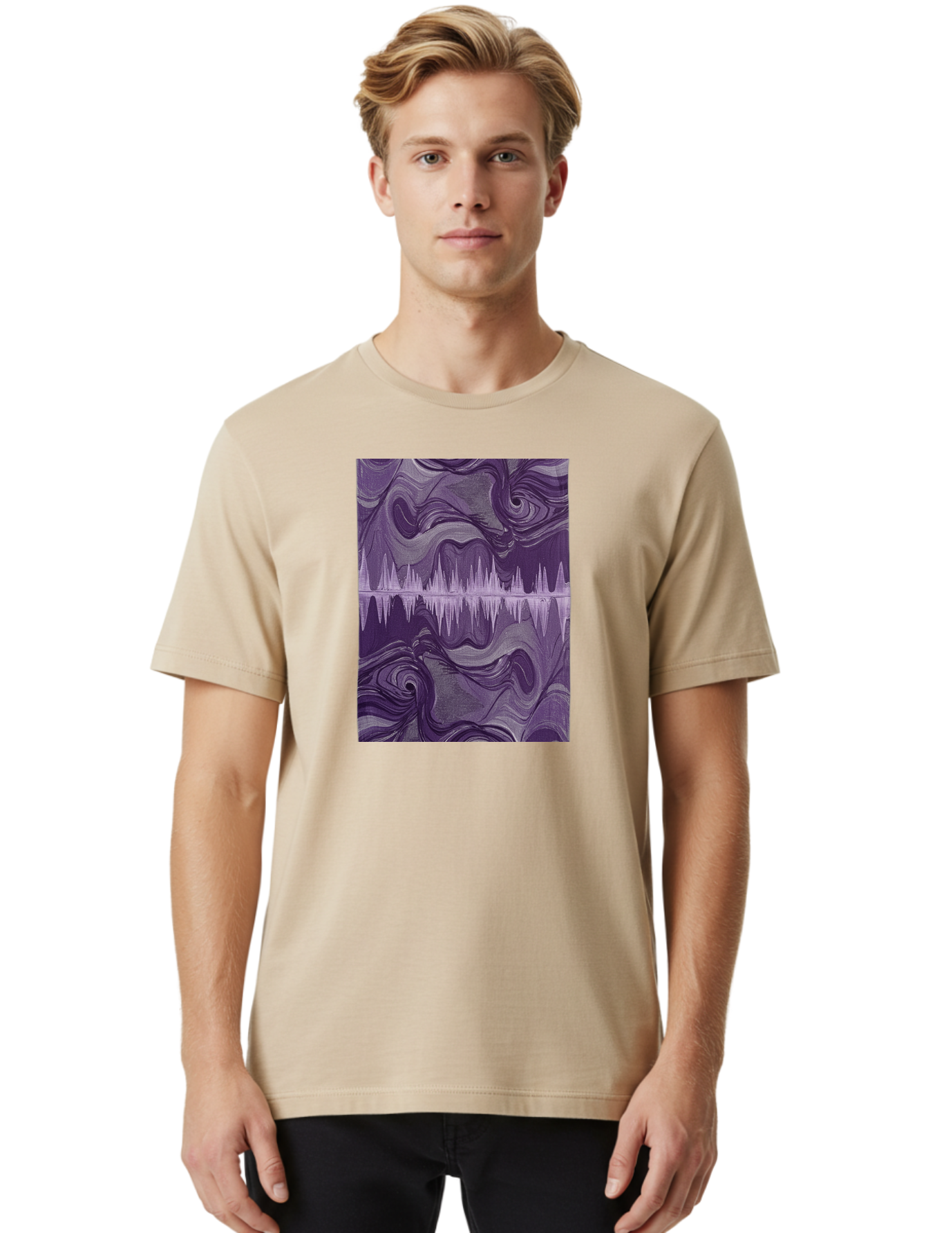 Purple-Sound-Wave Men'S Graphic Tee, 100% Cotton, Comfortable Casual Summer Wear, Machine Washable, Vintage Camera, Old Camera, Antique Camera, Black Camera, Classic Photography, Photography Equipment, Nostalgic Device, Film Camera, Camera Art Bag996 21