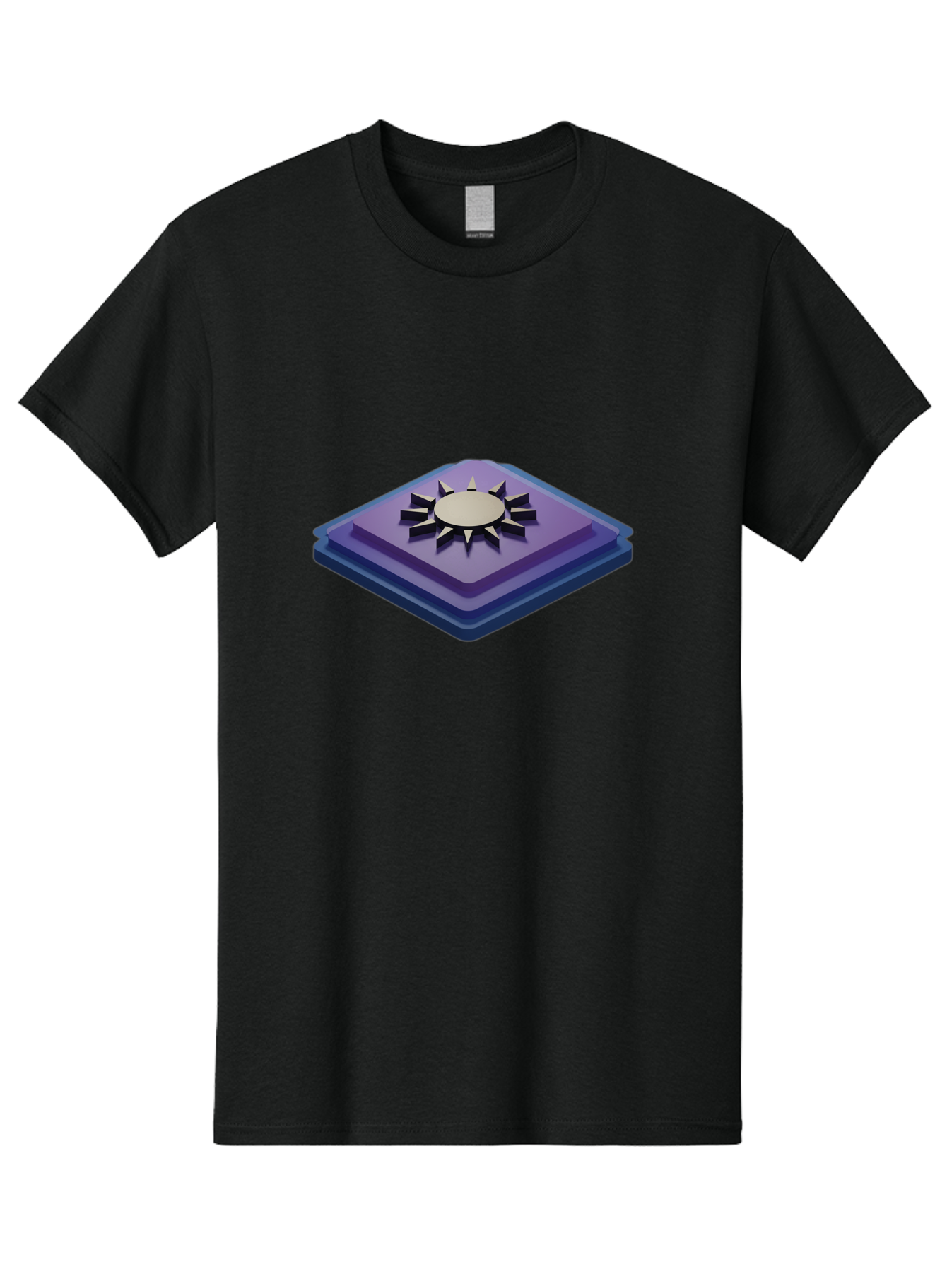 Purple-Square-With-Sun Men'S Graphic Tee, 100% Cotton, Comfortable Casual Summer Wear, Machine Washable, Vintage Camera, Old Camera, Antique Camera, Black Camera, Classic Photography, Photography Equipment, Nostalgic Device, Film Camera, Bag997 7