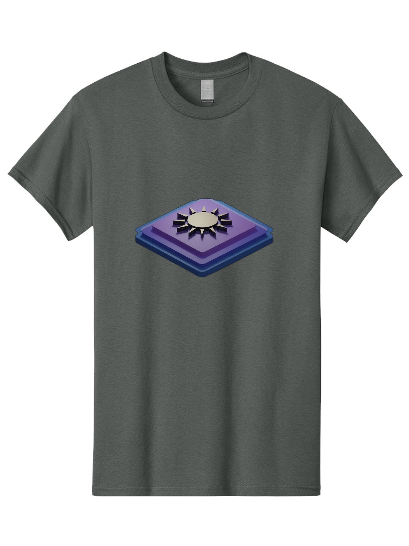 Purple-Square-With-Sun Men'S Graphic Tee, 100% Cotton, Comfortable Casual Summer Wear, Machine Washable, Vintage Camera, Old Camera, Antique Camera, Black Camera, Classic Photography, Photography Equipment, Nostalgic Device, Film Camera, Bag997 8