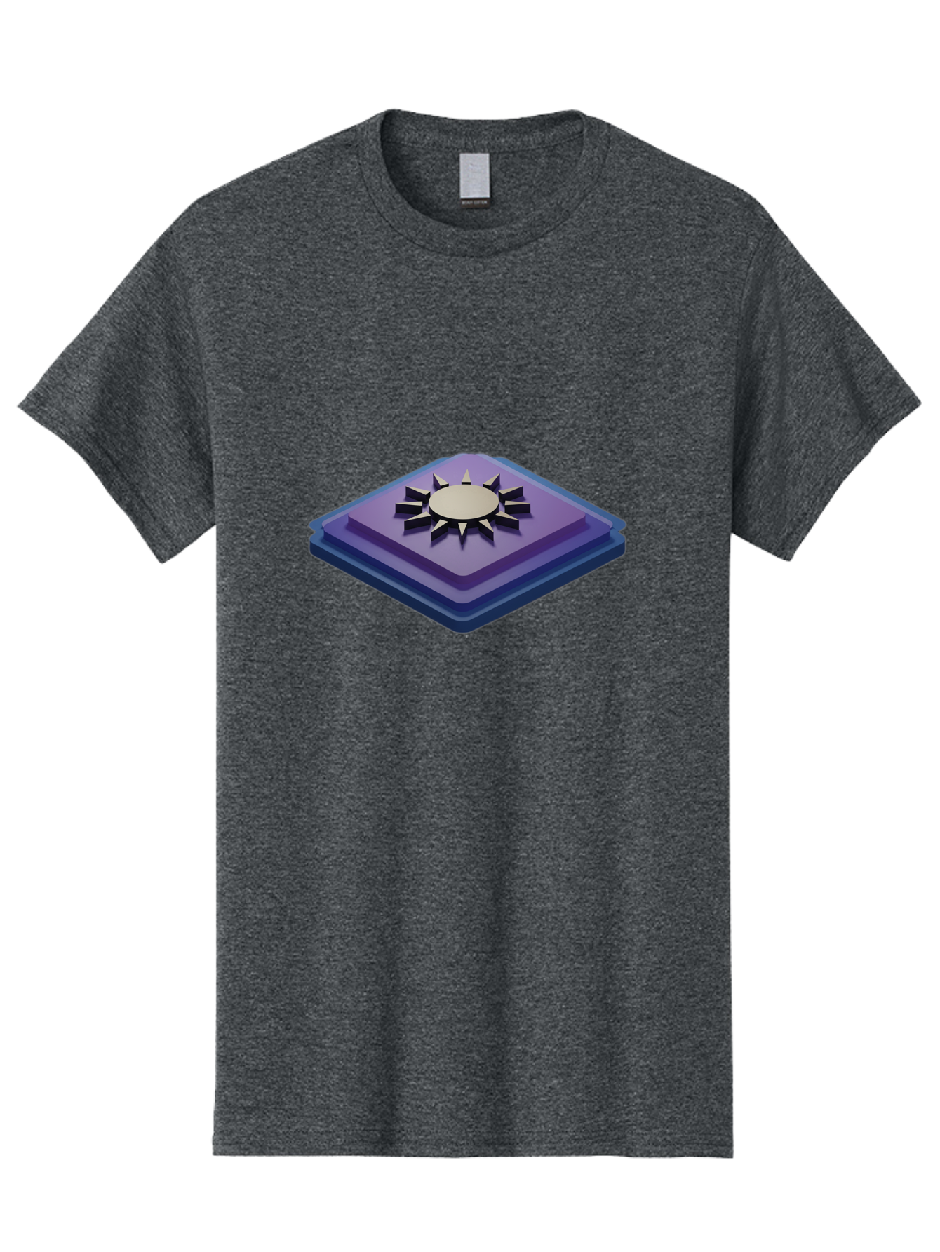 Purple-Square-With-Sun Men'S Graphic Tee, 100% Cotton, Comfortable Casual Summer Wear, Machine Washable, Vintage Camera, Old Camera, Antique Camera, Black Camera, Classic Photography, Photography Equipment, Nostalgic Device, Film Camera, Bag997 8
