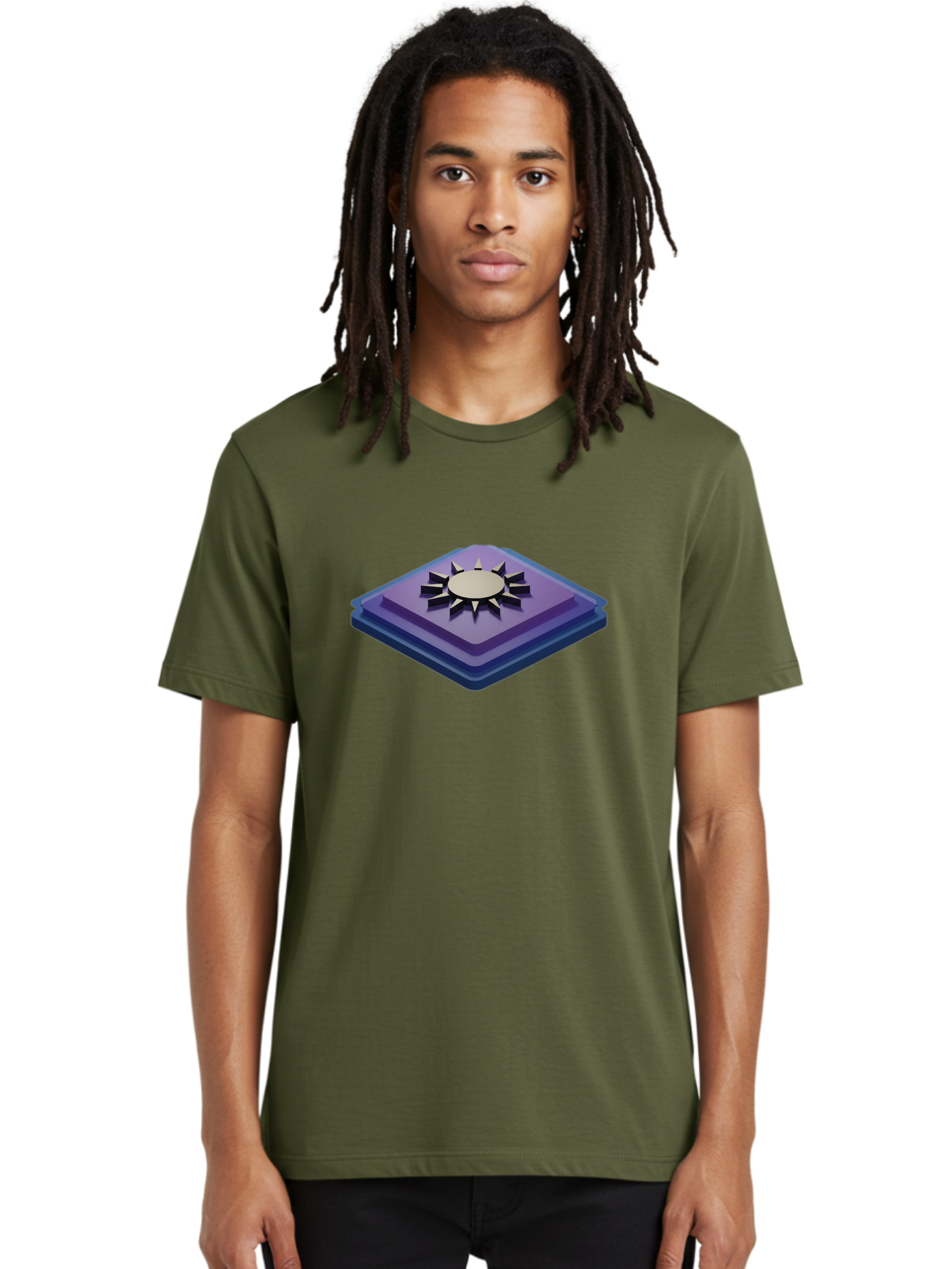 Purple-Square-With-Sun Men'S Graphic Tee, 100% Cotton, Comfortable Casual Summer Wear, Machine Washable, Vintage Camera, Old Camera, Antique Camera, Black Camera, Classic Photography, Photography Equipment, Nostalgic Device, Film Camera, Bag997 24