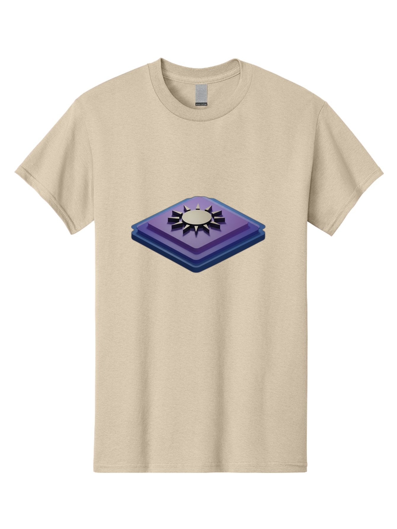 Purple-Square-With-Sun Men'S Graphic Tee, 100% Cotton, Comfortable Casual Summer Wear, Machine Washable, Vintage Camera, Old Camera, Antique Camera, Black Camera, Classic Photography, Photography Equipment, Nostalgic Device, Film Camera, Bag997 15