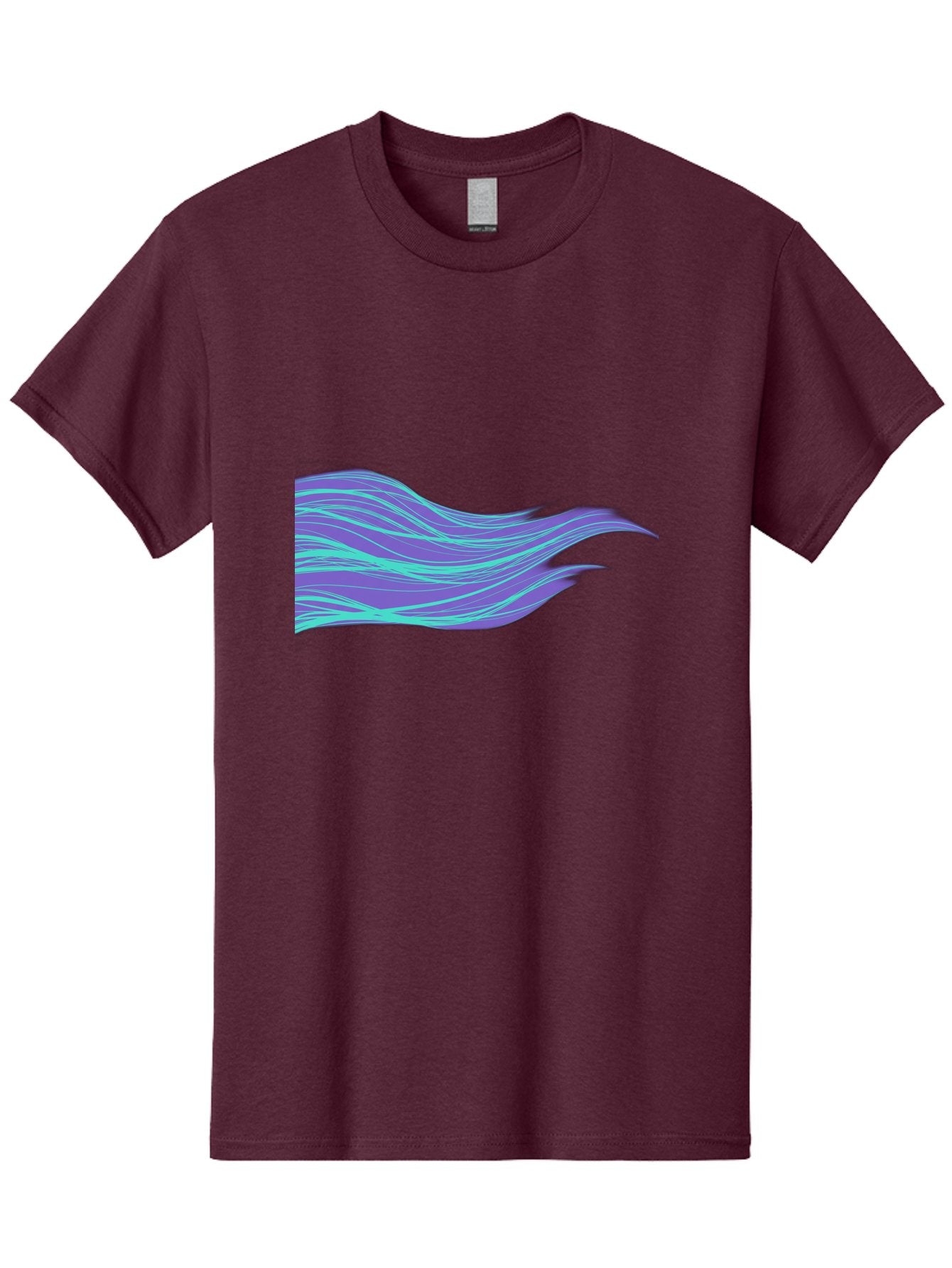 Purple-Wave-Lines Men'S Graphic Tee, 100% Cotton, Comfortable Casual Summer Wear, Machine Washable, Vintage Camera, Old Camera, Antique Camera, Black Camera, Classic Photography, Photography Equipment, Nostalgic Device, Film Camera, Camera Art Bag998 7