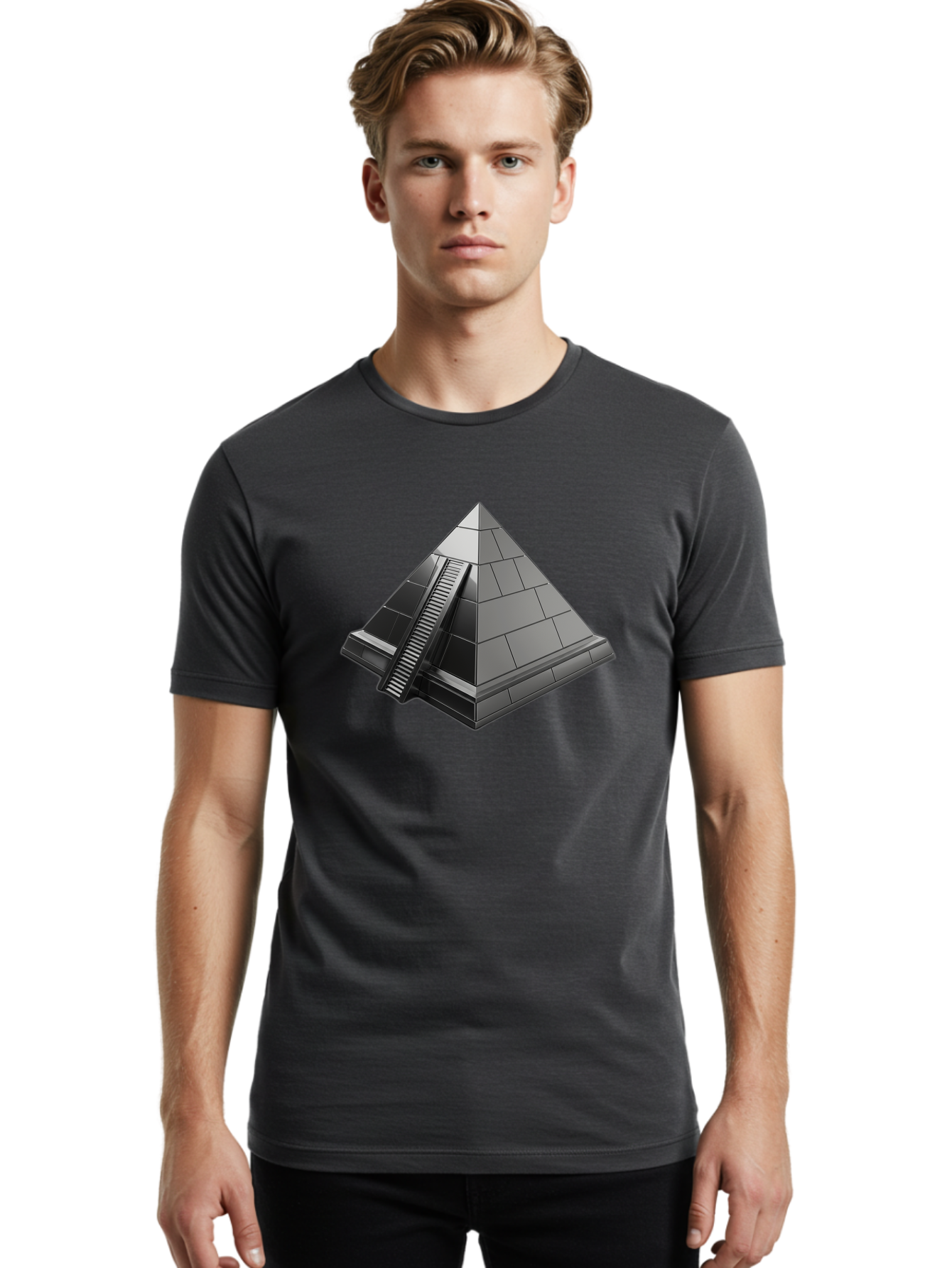 Pyramid Men'S Graphic Tee, 100% Cotton, Comfortable Casual Summer Wear, Machine Washable, Vintage Camera, Old Camera, Antique Camera, Black Camera, Classic Photography, Photography Equipment, Nostalgic Device, Film Camera, Camera Art Bah000 24