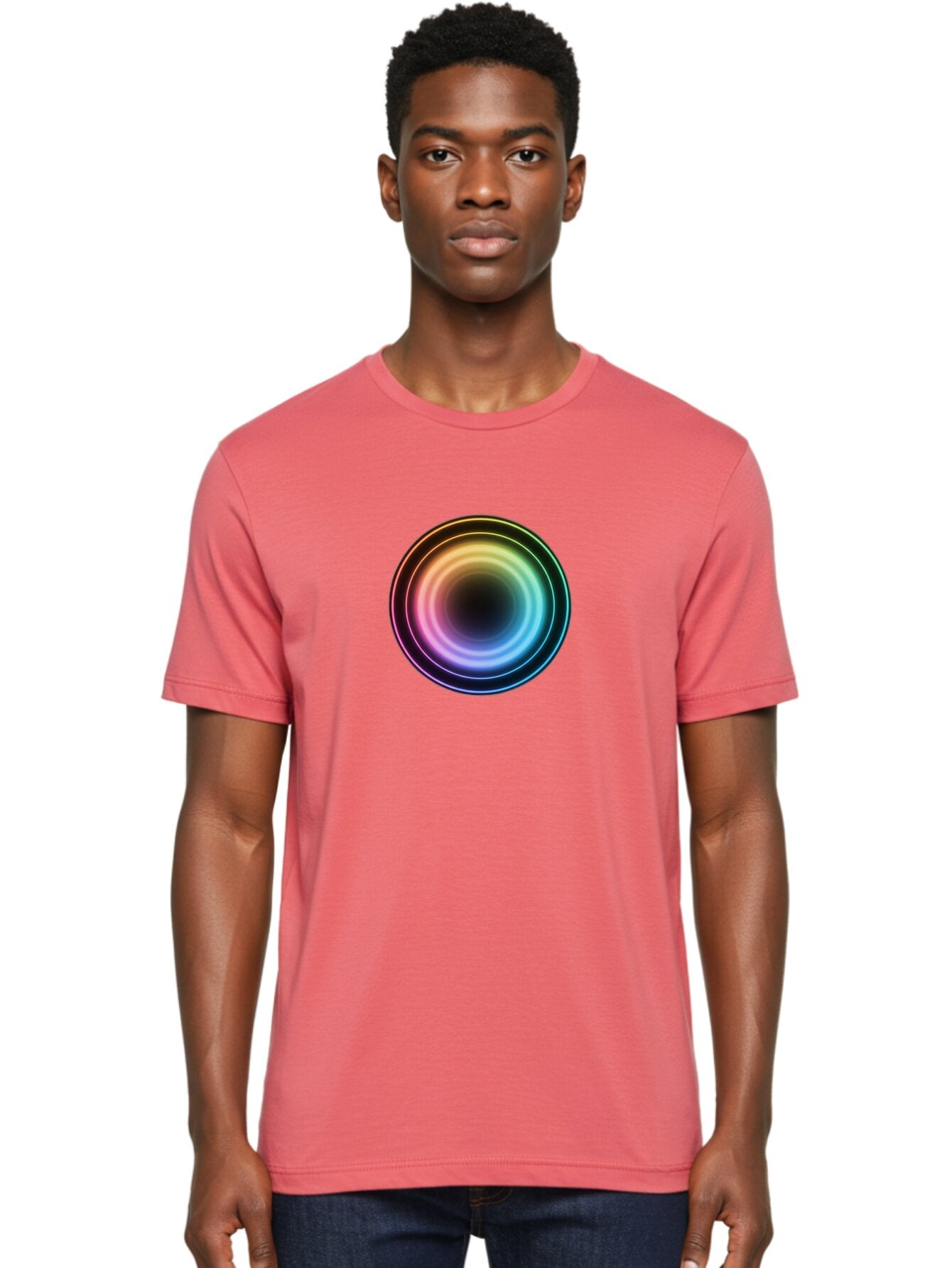 Rainbow-Circle Men'S Graphic Tee, 100% Cotton, Comfortable Casual Summer Wear, Machine Washable, Vintage Camera, Old Camera, Antique Camera, Black Camera, Classic Photography, Photography Equipment, Nostalgic Device, Film Camera, Camera Art Bah005 29