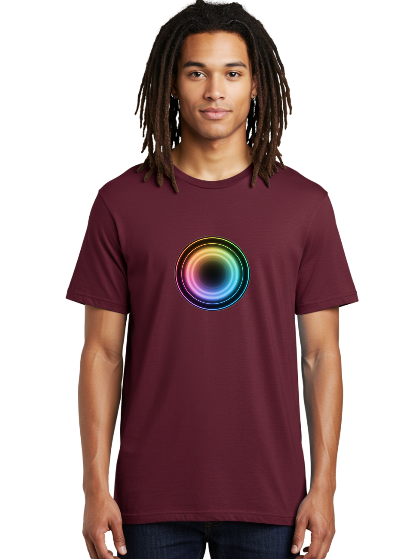 Rainbow-Circle Men'S Graphic Tee, 100% Cotton, Comfortable Casual Summer Wear, Machine Washable, Vintage Camera, Old Camera, Antique Camera, Black Camera, Classic Photography, Photography Equipment, Nostalgic Device, Film Camera, Camera Art Bah005 21