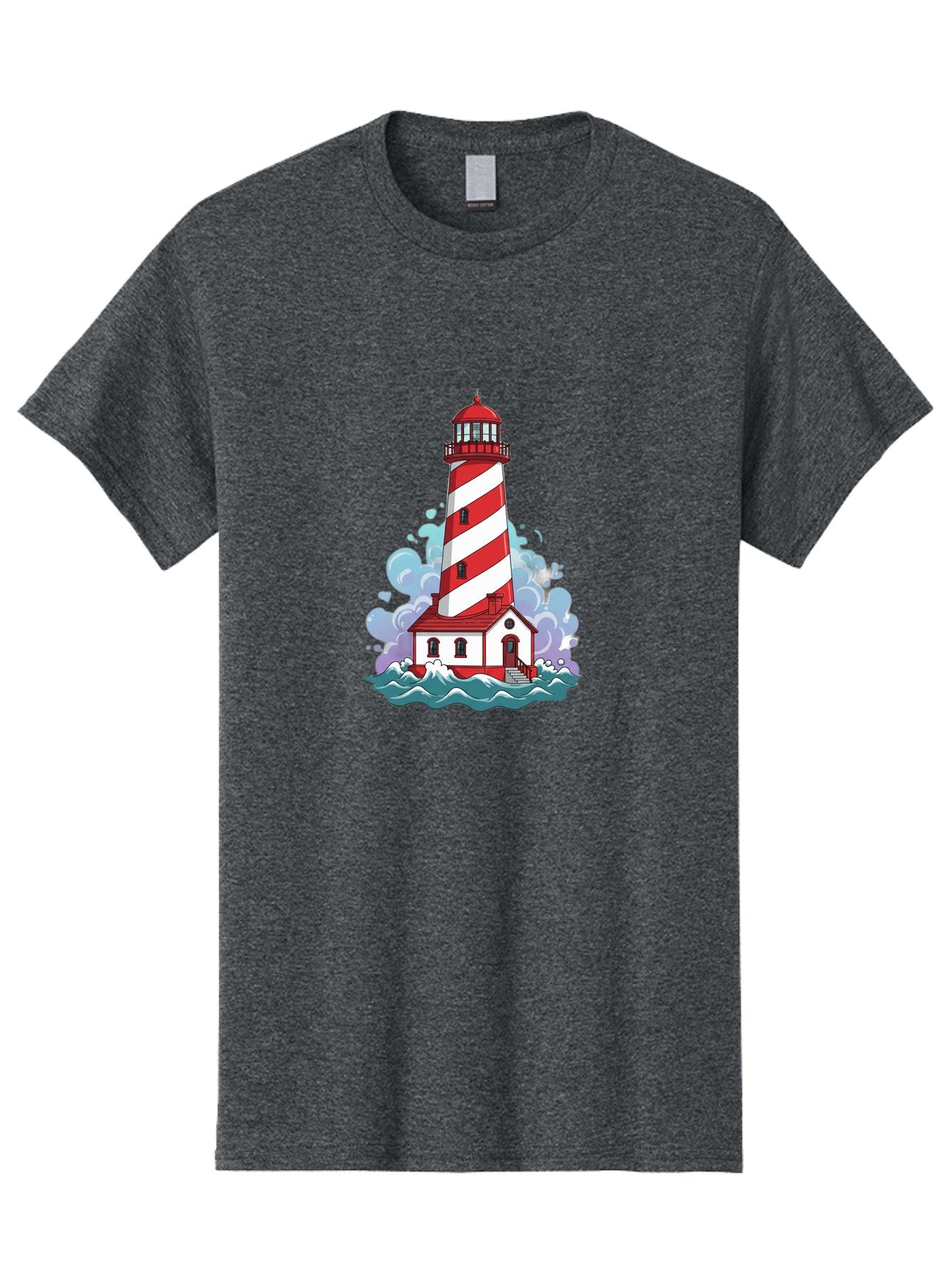 Red-And-White-Lighthouse Men'S Graphic Tee, 100% Cotton, Comfortable Casual Summer Wear, Machine Washable, Vintage Camera, Old Camera, Antique Camera, Black Camera, Classic Photography, Photography Equipment, Nostalgic Device, Film Camera, Bah012 5