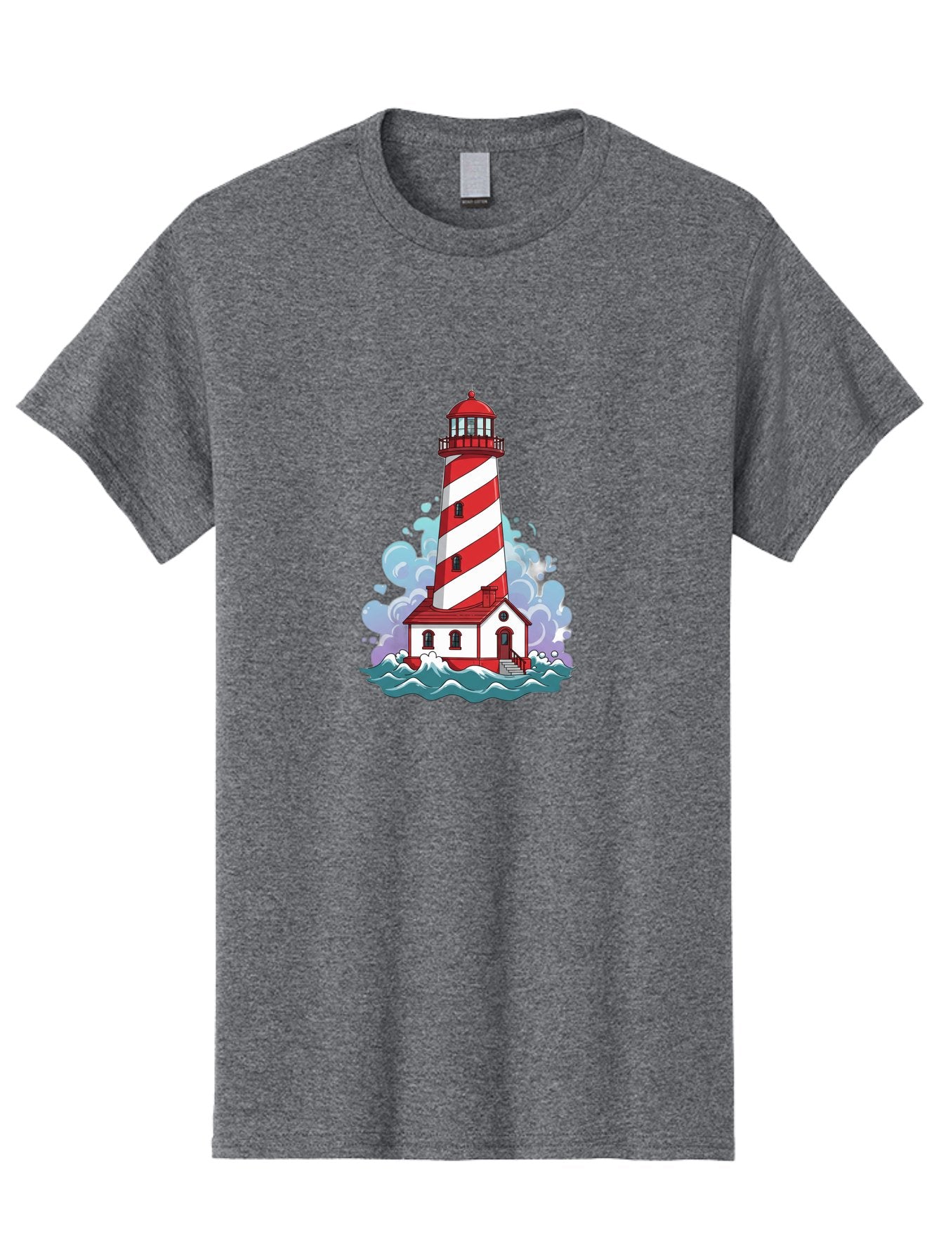 Red-And-White-Lighthouse Men'S Graphic Tee, 100% Cotton, Comfortable Casual Summer Wear, Machine Washable, Vintage Camera, Old Camera, Antique Camera, Black Camera, Classic Photography, Photography Equipment, Nostalgic Device, Film Camera, Bah012 6