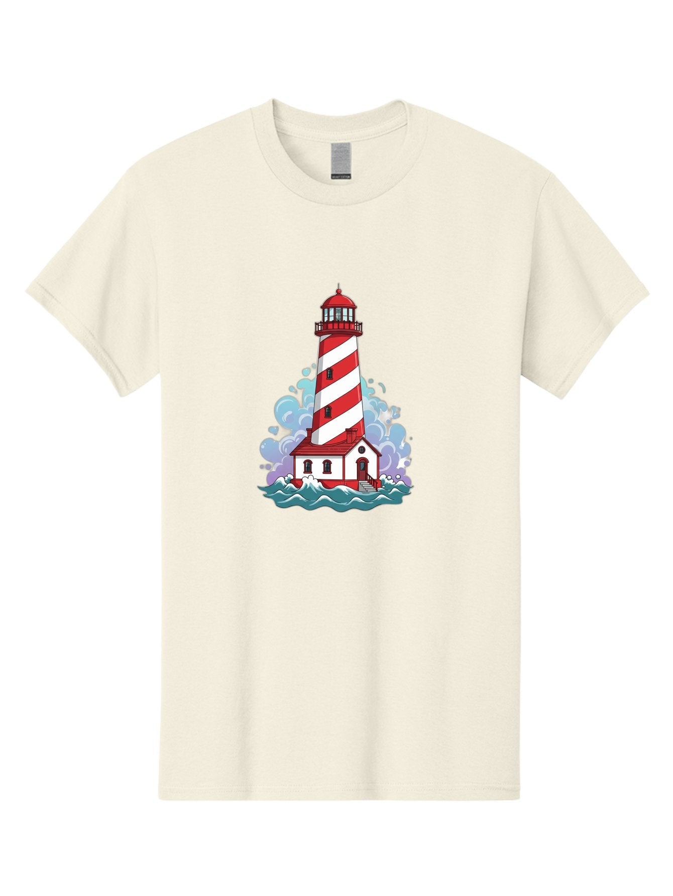 Red-And-White-Lighthouse Men'S Graphic Tee, 100% Cotton, Comfortable Casual Summer Wear, Machine Washable, Vintage Camera, Old Camera, Antique Camera, Black Camera, Classic Photography, Photography Equipment, Nostalgic Device, Film Camera, Bah012