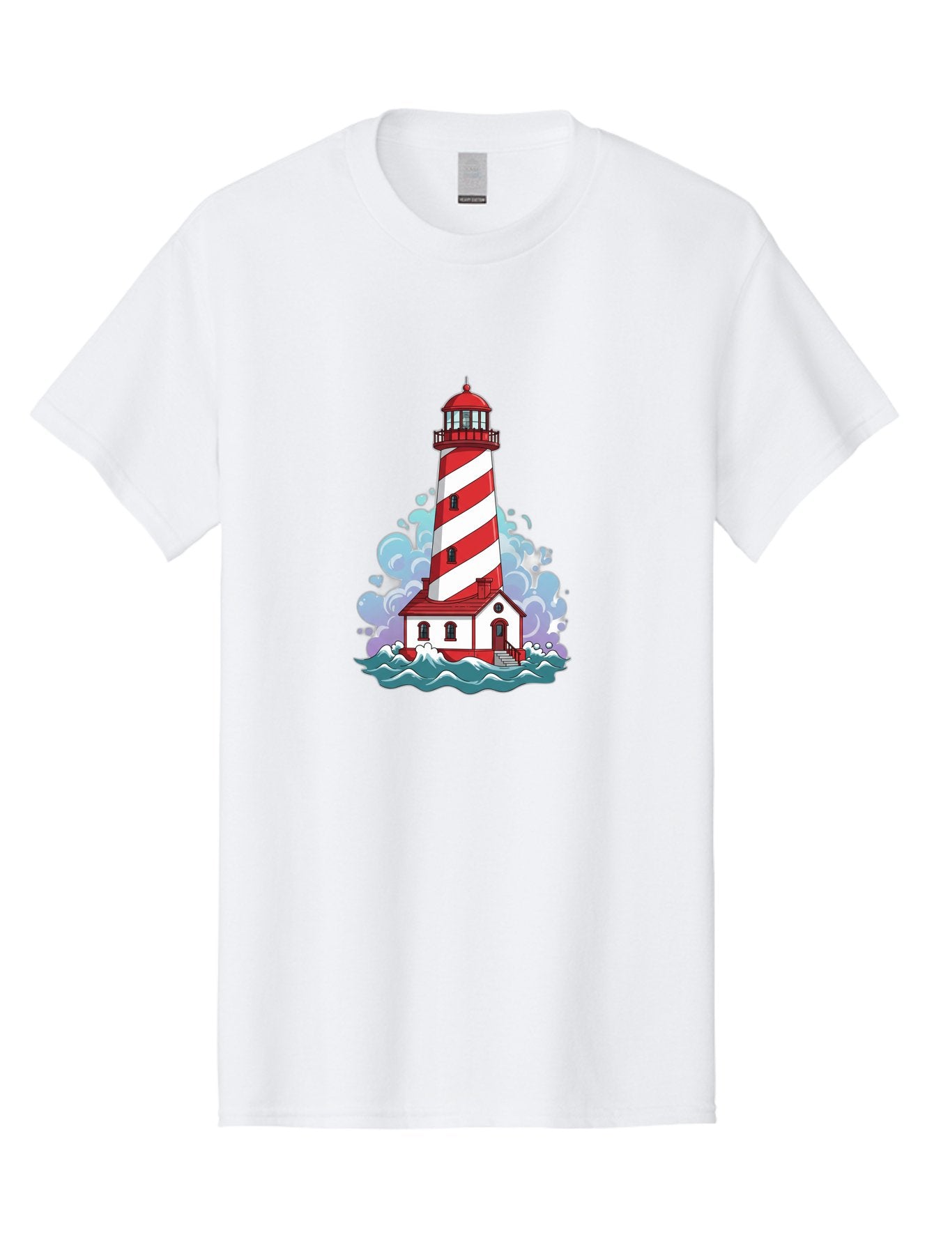 Red-And-White-Lighthouse Men'S Graphic Tee, 100% Cotton, Comfortable Casual Summer Wear, Machine Washable, Vintage Camera, Old Camera, Antique Camera, Black Camera, Classic Photography, Photography Equipment, Nostalgic Device, Film Camera, Bah012 12