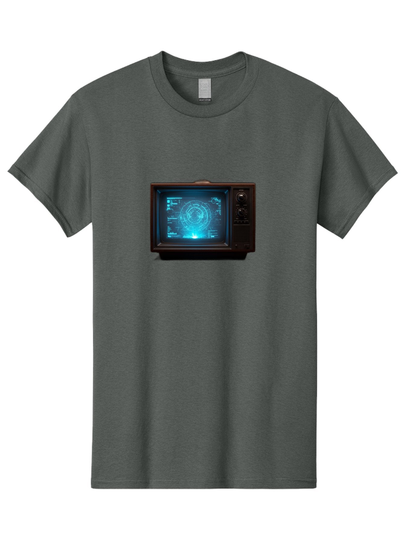 Retro-Tv-With-Radar-Screen Men'S Graphic Tee, 100% Cotton, Comfortable Casual Summer Wear, Machine Washable, Vintage Camera, Old Camera, Antique Camera, Black Camera, Classic Photography, Photography Equipment, Nostalgic Device, Film Camera, Bah025 12
