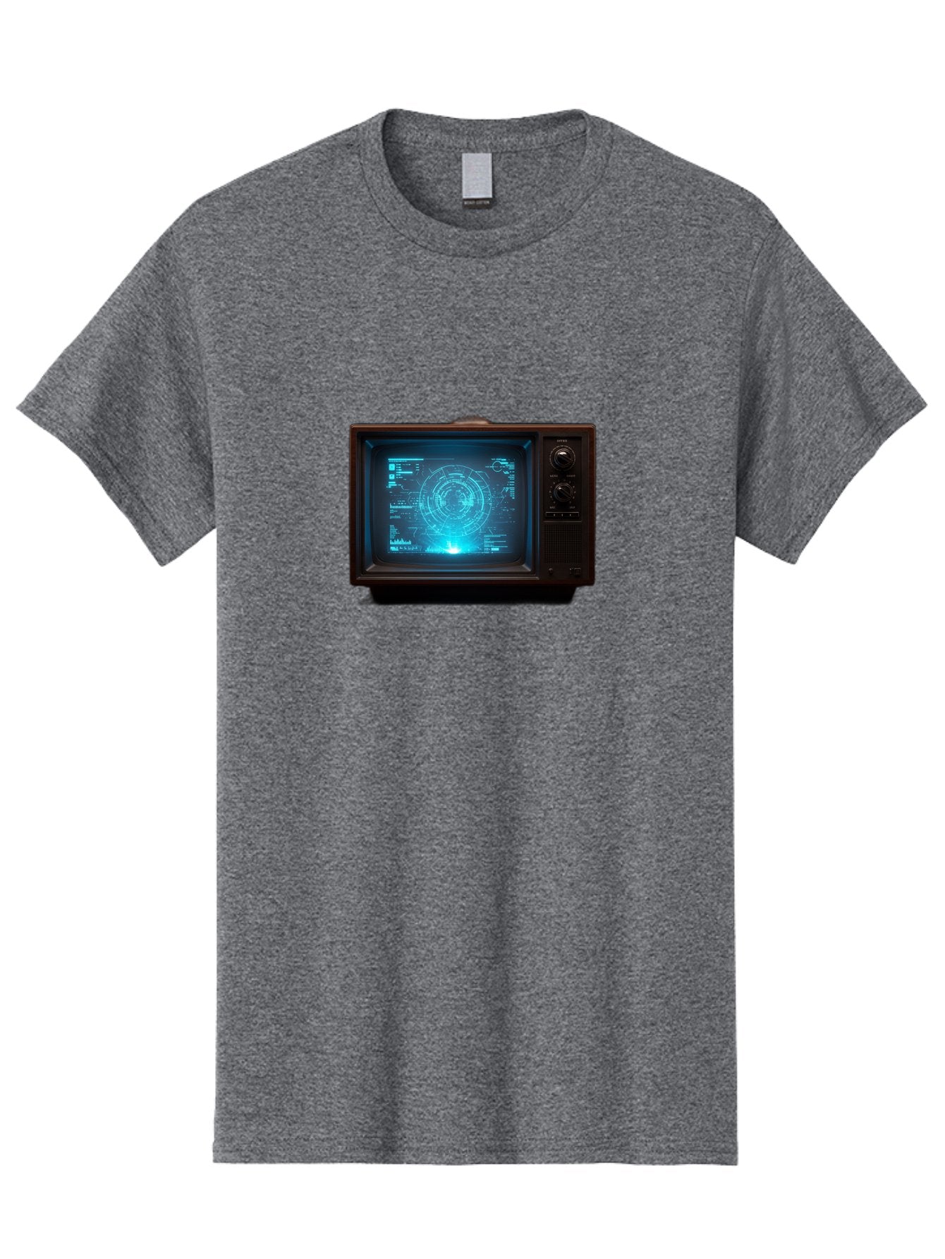 Retro-Tv-With-Radar-Screen Men'S Graphic Tee, 100% Cotton, Comfortable Casual Summer Wear, Machine Washable, Vintage Camera, Old Camera, Antique Camera, Black Camera, Classic Photography, Photography Equipment, Nostalgic Device, Film Camera, Bah025 7