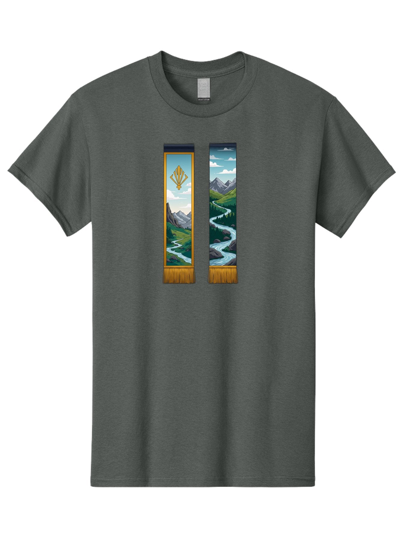 River-Landscape-Banners Men'S Graphic Tee, 100% Cotton, Comfortable Casual Summer Wear, Machine Washable, Vintage Camera, Old Camera, Antique Camera, Black Camera, Classic Photography, Photography Equipment, Nostalgic Device, Film Camera, Bah026 11