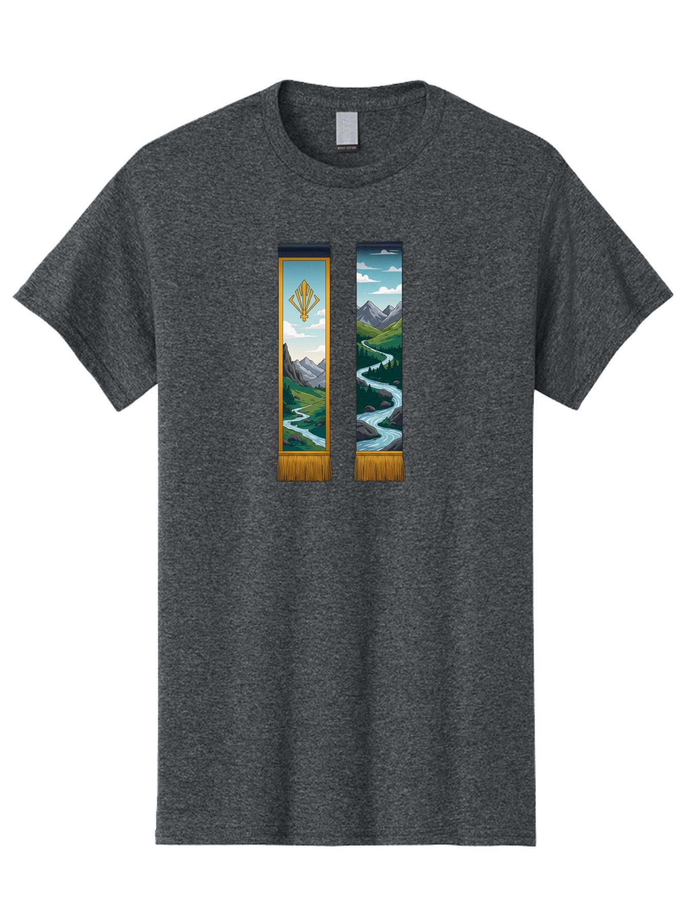 River-Landscape-Banners Men'S Graphic Tee, 100% Cotton, Comfortable Casual Summer Wear, Machine Washable, Vintage Camera, Old Camera, Antique Camera, Black Camera, Classic Photography, Photography Equipment, Nostalgic Device, Film Camera, Bah026 15