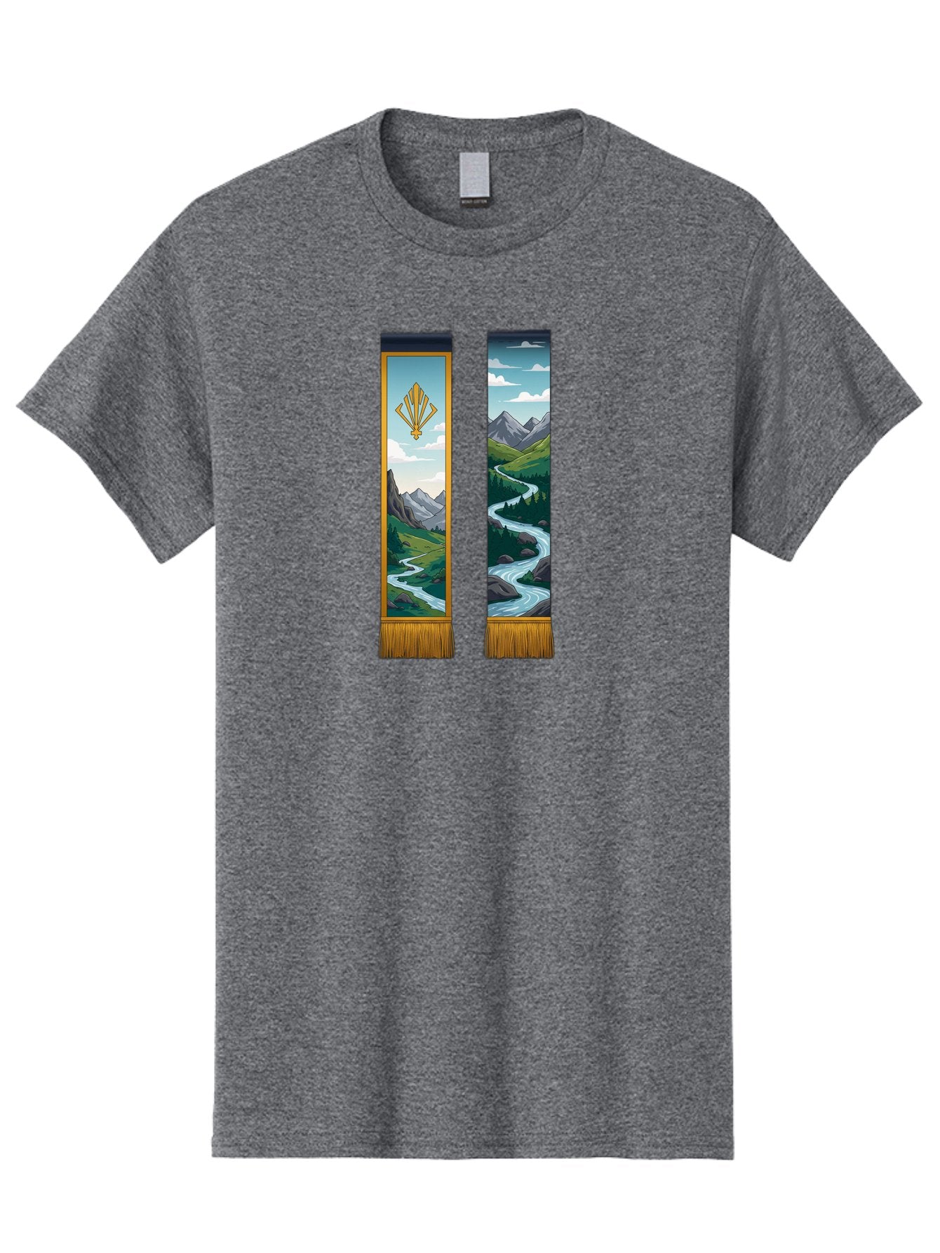 River-Landscape-Banners Men'S Graphic Tee, 100% Cotton, Comfortable Casual Summer Wear, Machine Washable, Vintage Camera, Old Camera, Antique Camera, Black Camera, Classic Photography, Photography Equipment, Nostalgic Device, Film Camera, Bah026 4