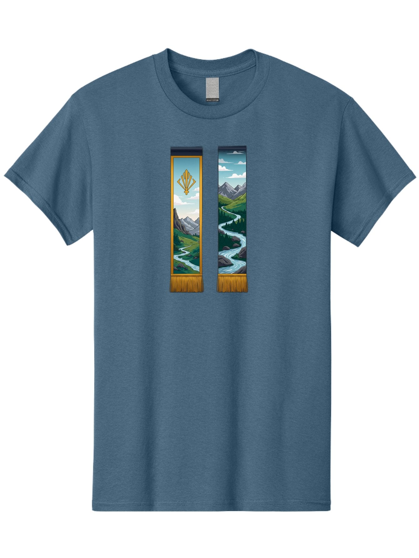 River-Landscape-Banners Men'S Graphic Tee, 100% Cotton, Comfortable Casual Summer Wear, Machine Washable, Vintage Camera, Old Camera, Antique Camera, Black Camera, Classic Photography, Photography Equipment, Nostalgic Device, Film Camera, Bah026 10