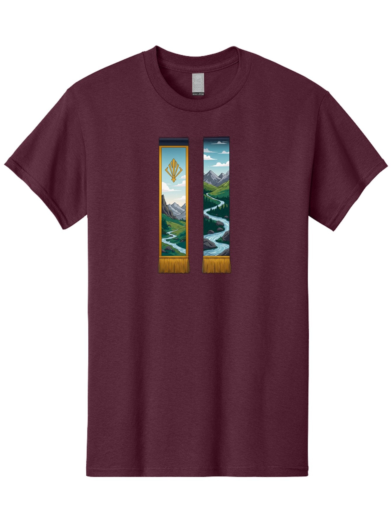 River-Landscape-Banners Men'S Graphic Tee, 100% Cotton, Comfortable Casual Summer Wear, Machine Washable, Vintage Camera, Old Camera, Antique Camera, Black Camera, Classic Photography, Photography Equipment, Nostalgic Device, Film Camera, Bah026 9