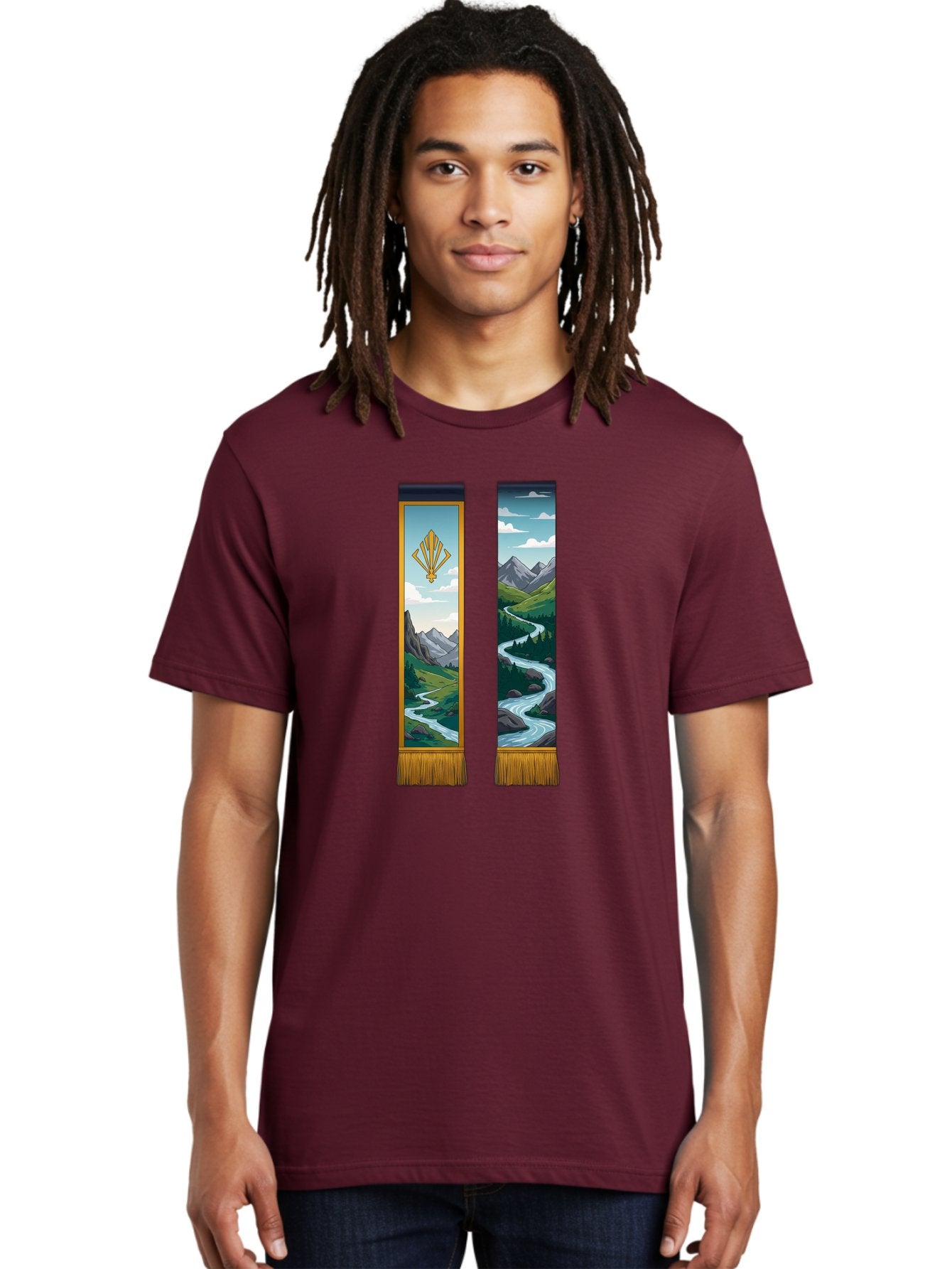 River-Landscape-Banners Men'S Graphic Tee, 100% Cotton, Comfortable Casual Summer Wear, Machine Washable, Vintage Camera, Old Camera, Antique Camera, Black Camera, Classic Photography, Photography Equipment, Nostalgic Device, Film Camera, Bah026 26