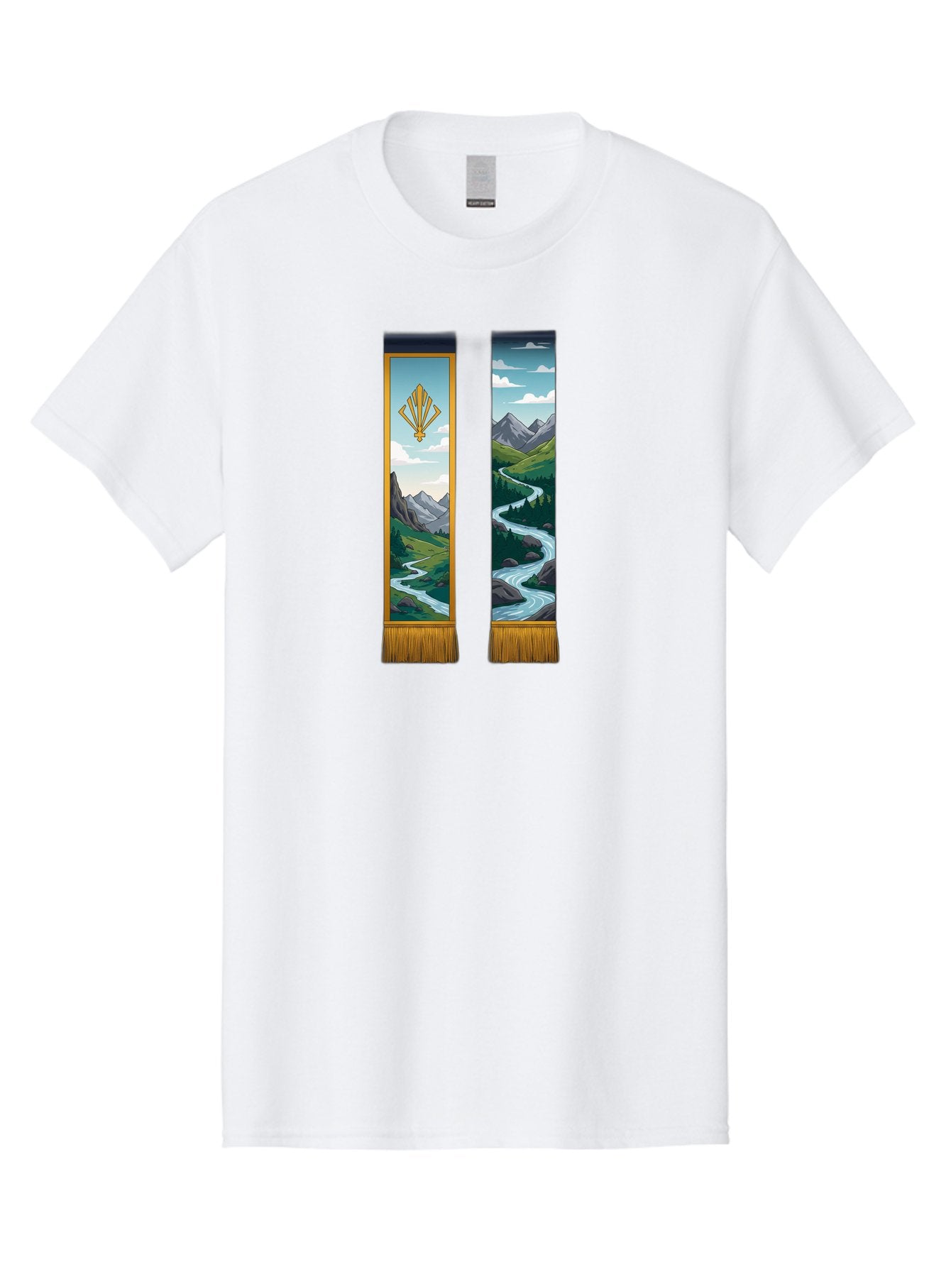 River-Landscape-Banners Men'S Graphic Tee, 100% Cotton, Comfortable Casual Summer Wear, Machine Washable, Vintage Camera, Old Camera, Antique Camera, Black Camera, Classic Photography, Photography Equipment, Nostalgic Device, Film Camera, Bah026 3