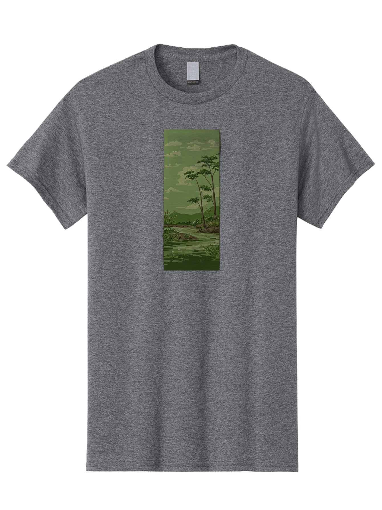 River-Landscape Men'S Graphic Tee, 100% Cotton, Comfortable Casual Summer Wear, Machine Washable, Vintage Camera, Old Camera, Antique Camera, Black Camera, Classic Photography, Photography Equipment, Nostalgic Device, Film Camera, Camera Art Bah027 14