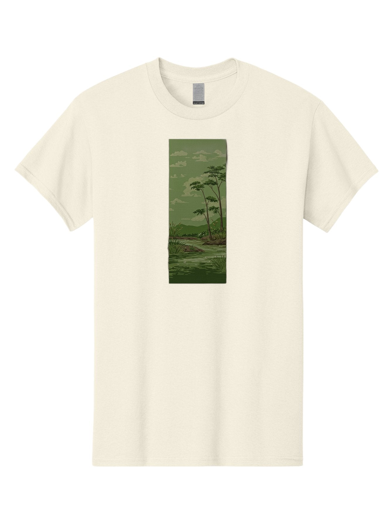 River-Landscape Men'S Graphic Tee, 100% Cotton, Comfortable Casual Summer Wear, Machine Washable, Vintage Camera, Old Camera, Antique Camera, Black Camera, Classic Photography, Photography Equipment, Nostalgic Device, Film Camera, Camera Art Bah027 15