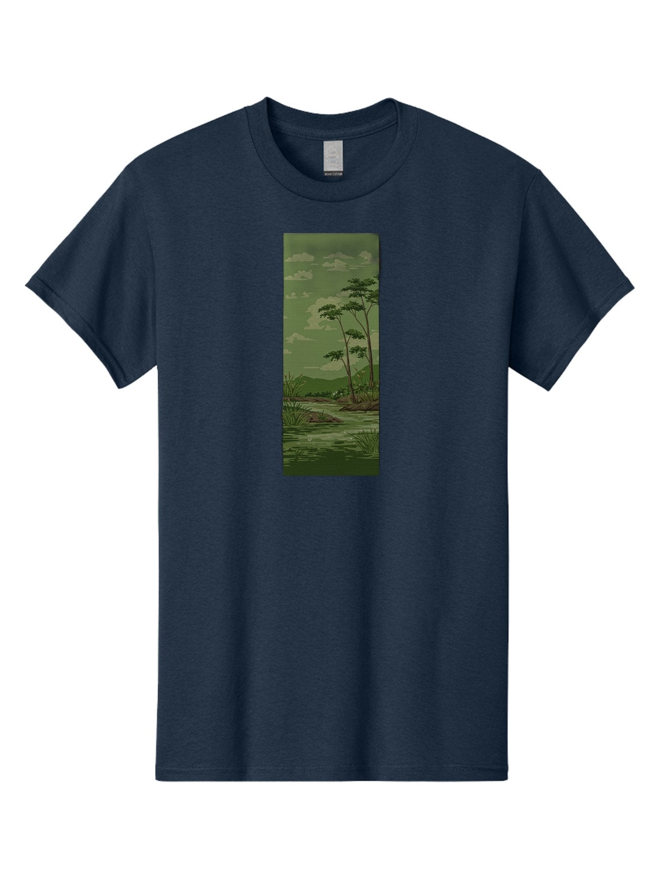 River-Landscape Men'S Graphic Tee, 100% Cotton, Comfortable Casual Summer Wear, Machine Washable, Vintage Camera, Old Camera, Antique Camera, Black Camera, Classic Photography, Photography Equipment, Nostalgic Device, Film Camera, Camera Art Bah027 10