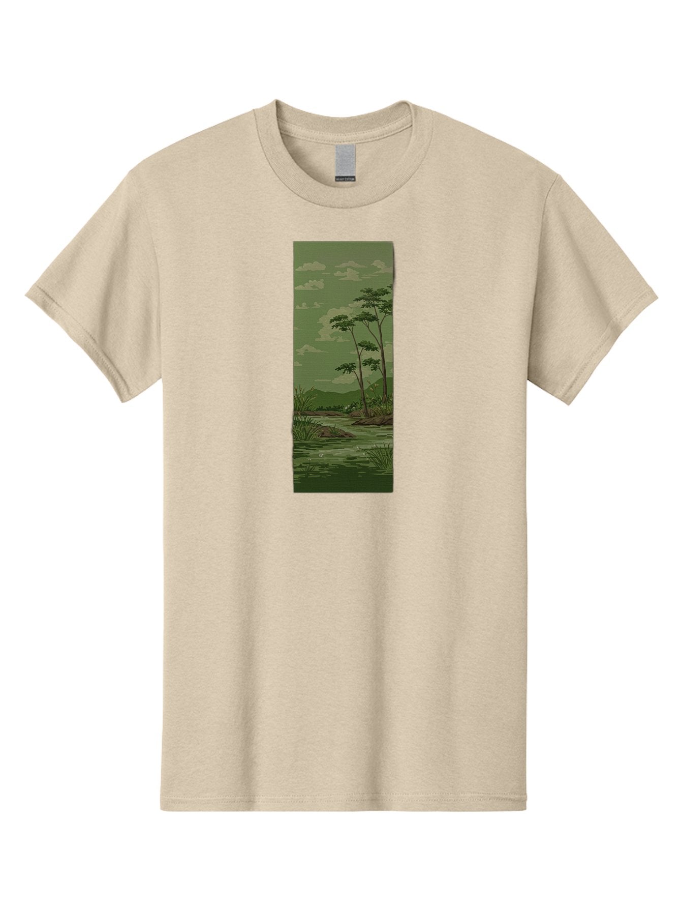 River-Landscape Men'S Graphic Tee, 100% Cotton, Comfortable Casual Summer Wear, Machine Washable, Vintage Camera, Old Camera, Antique Camera, Black Camera, Classic Photography, Photography Equipment, Nostalgic Device, Film Camera, Camera Art Bah027 13