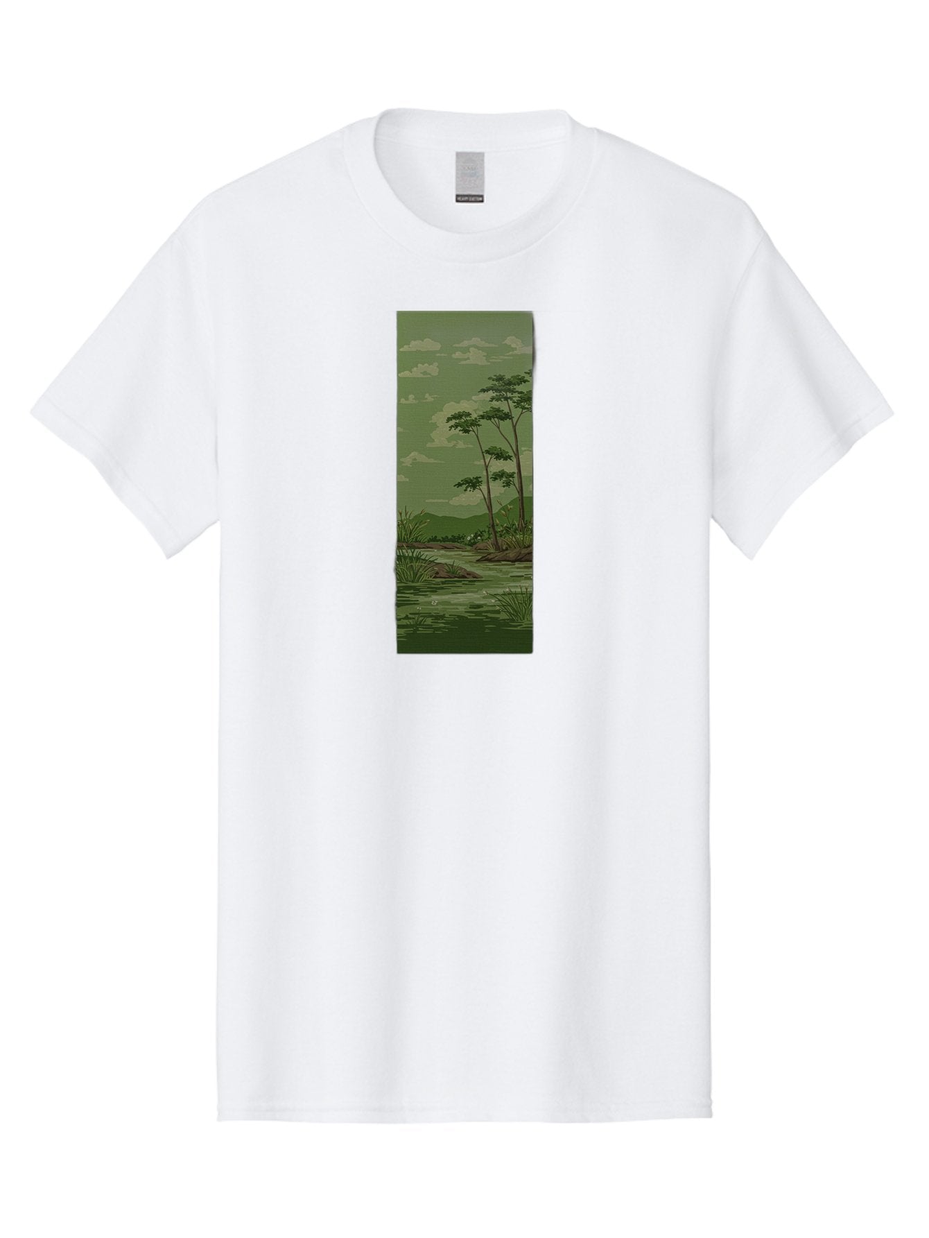 River-Landscape Men'S Graphic Tee, 100% Cotton, Comfortable Casual Summer Wear, Machine Washable, Vintage Camera, Old Camera, Antique Camera, Black Camera, Classic Photography, Photography Equipment, Nostalgic Device, Film Camera, Camera Art Bah027 4