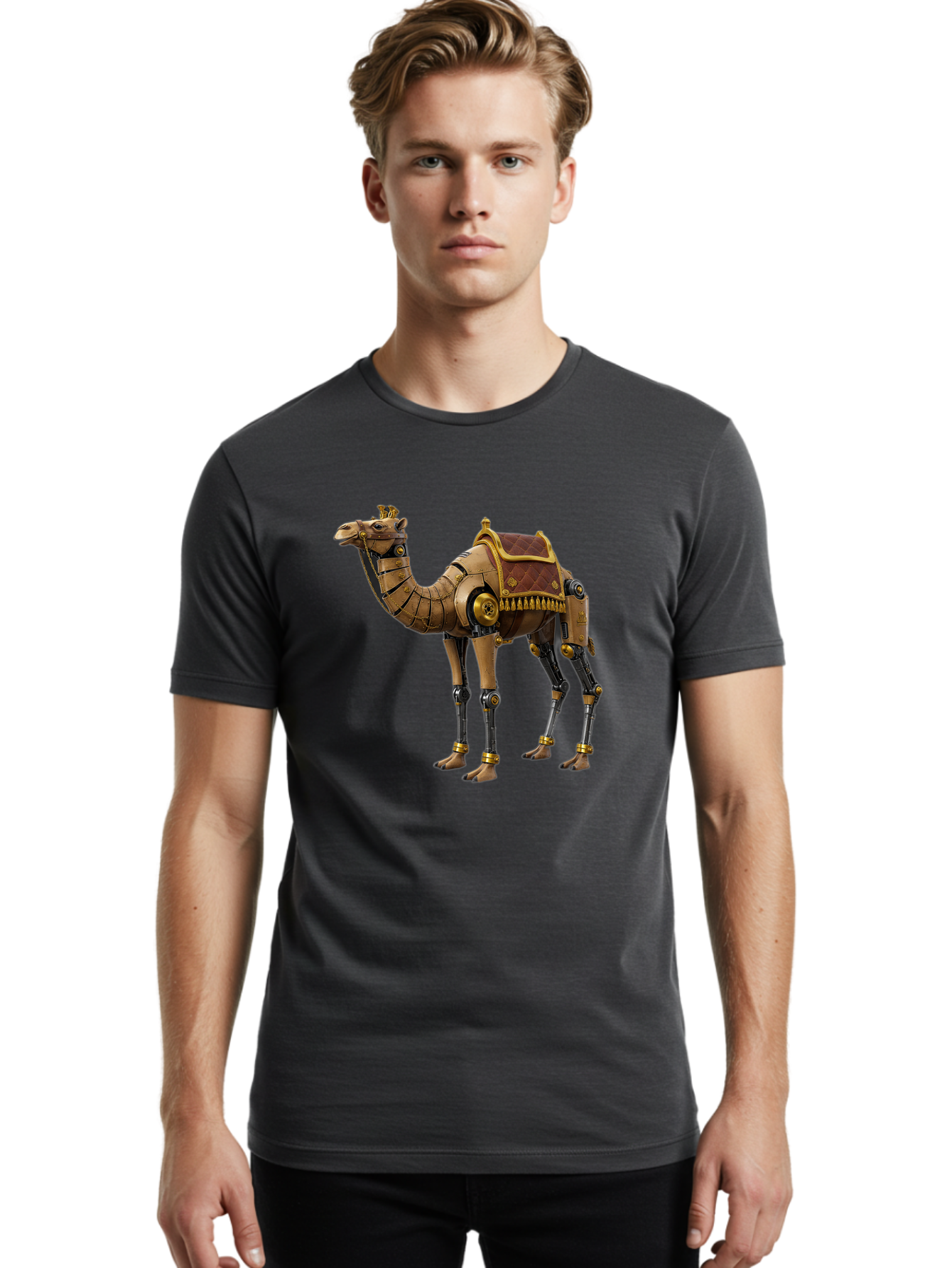 Robo-Camel Men'S Graphic Tee, 100% Cotton, Comfortable Casual Summer Wear, Machine Washable, Vintage Camera, Old Camera, Antique Camera, Black Camera, Classic Photography, Photography Equipment, Nostalgic Device, Film Camera, Camera Art Bah029 29
