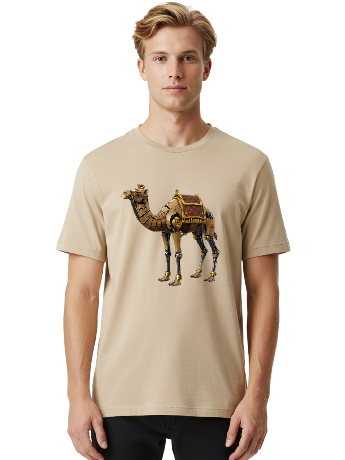 Robo-Camel Men'S Graphic Tee, 100% Cotton, Comfortable Casual Summer Wear, Machine Washable, Vintage Camera, Old Camera, Antique Camera, Black Camera, Classic Photography, Photography Equipment, Nostalgic Device, Film Camera, Camera Art Bah029 30