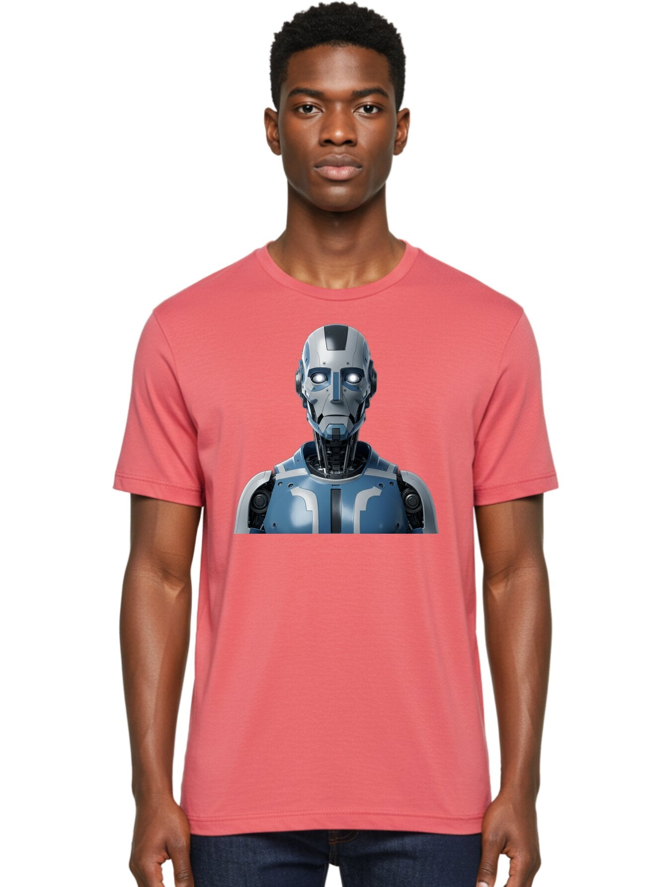 Robot-Bust Men'S Graphic Tee, 100% Cotton, Comfortable Casual Summer Wear, Machine Washable, Vintage Camera, Old Camera, Antique Camera, Black Camera, Classic Photography, Photography Equipment, Nostalgic Device, Film Camera, Camera Art Bah030 17
