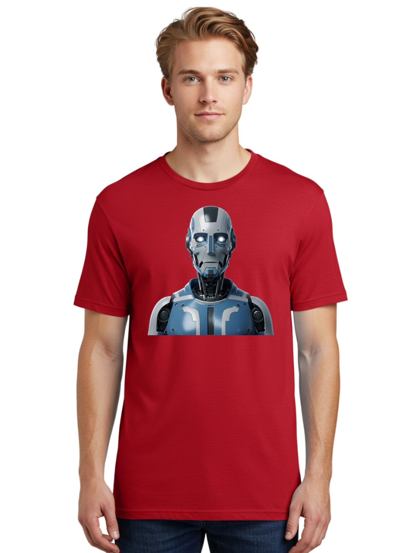Robot-Bust Men'S Graphic Tee, 100% Cotton, Comfortable Casual Summer Wear, Machine Washable, Vintage Camera, Old Camera, Antique Camera, Black Camera, Classic Photography, Photography Equipment, Nostalgic Device, Film Camera, Camera Art Bah030 26
