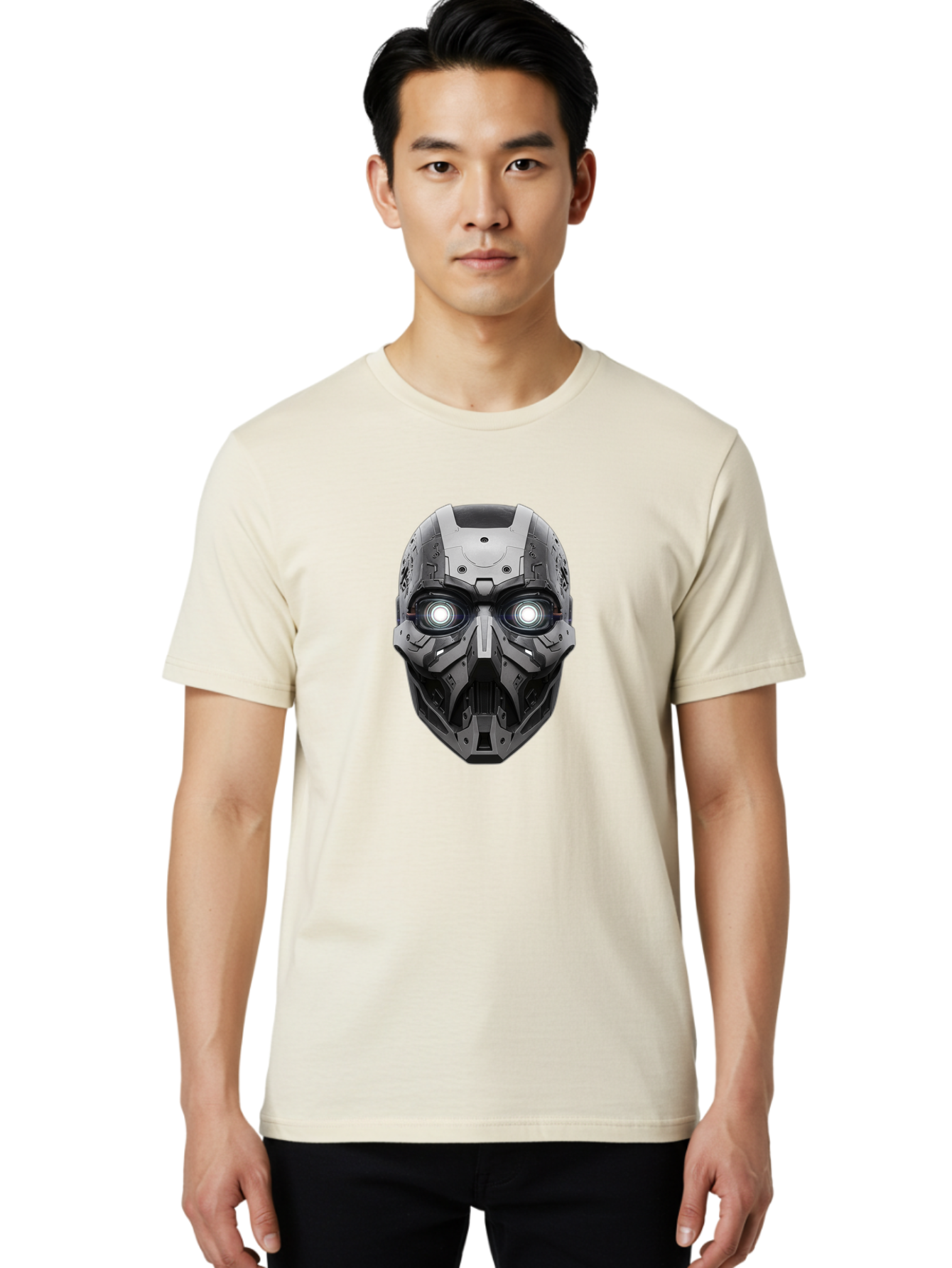Robot-Face Men'S Graphic Tee, 100% Cotton, Comfortable Casual Summer Wear, Machine Washable, Vintage Camera, Old Camera, Antique Camera, Black Camera, Classic Photography, Photography Equipment, Nostalgic Device, Film Camera, Camera Art Bah032 17