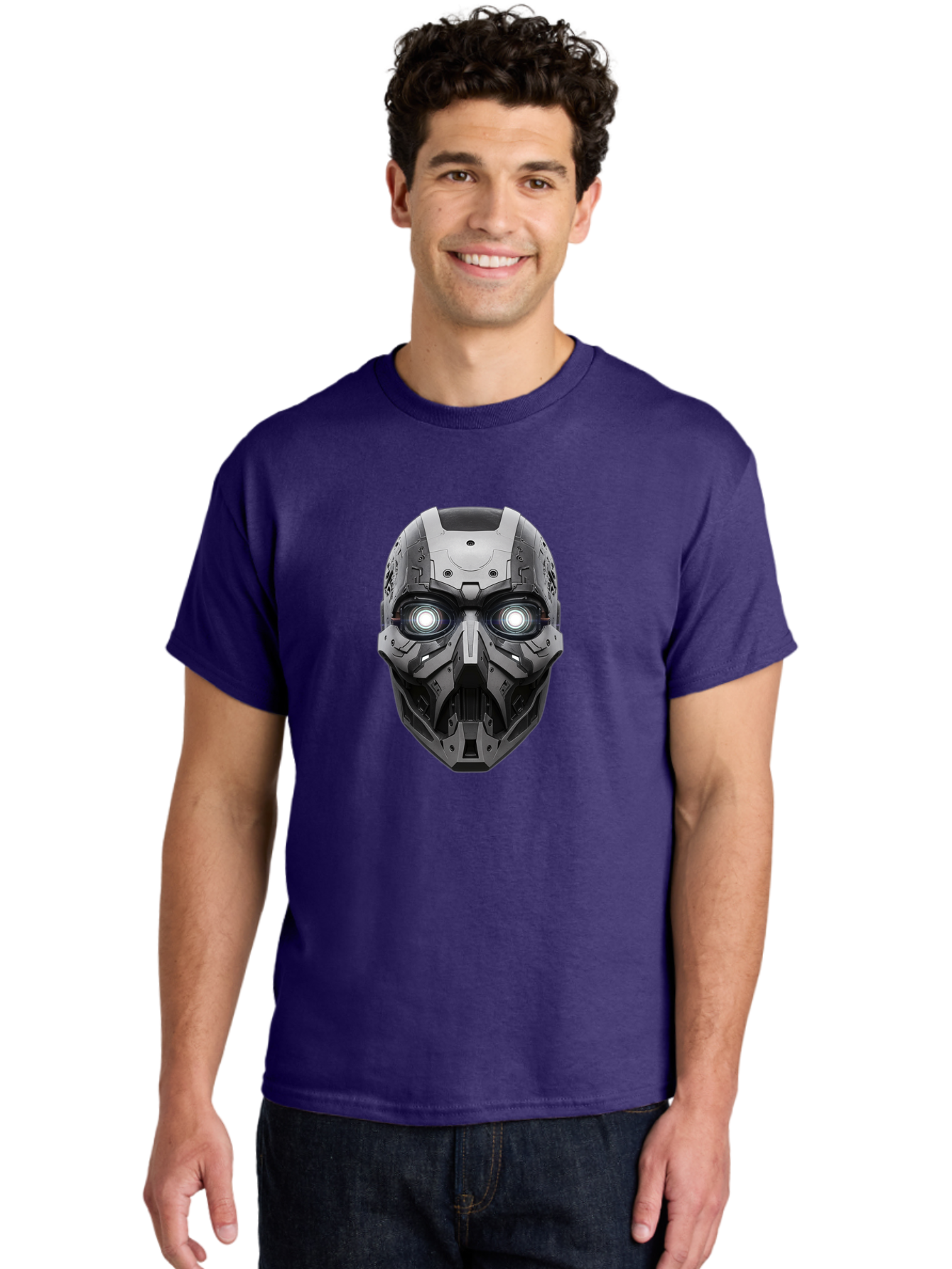 Robot-Face Men'S Graphic Tee, 100% Cotton, Comfortable Casual Summer Wear, Machine Washable, Vintage Camera, Old Camera, Antique Camera, Black Camera, Classic Photography, Photography Equipment, Nostalgic Device, Film Camera, Camera Art Bah032 23