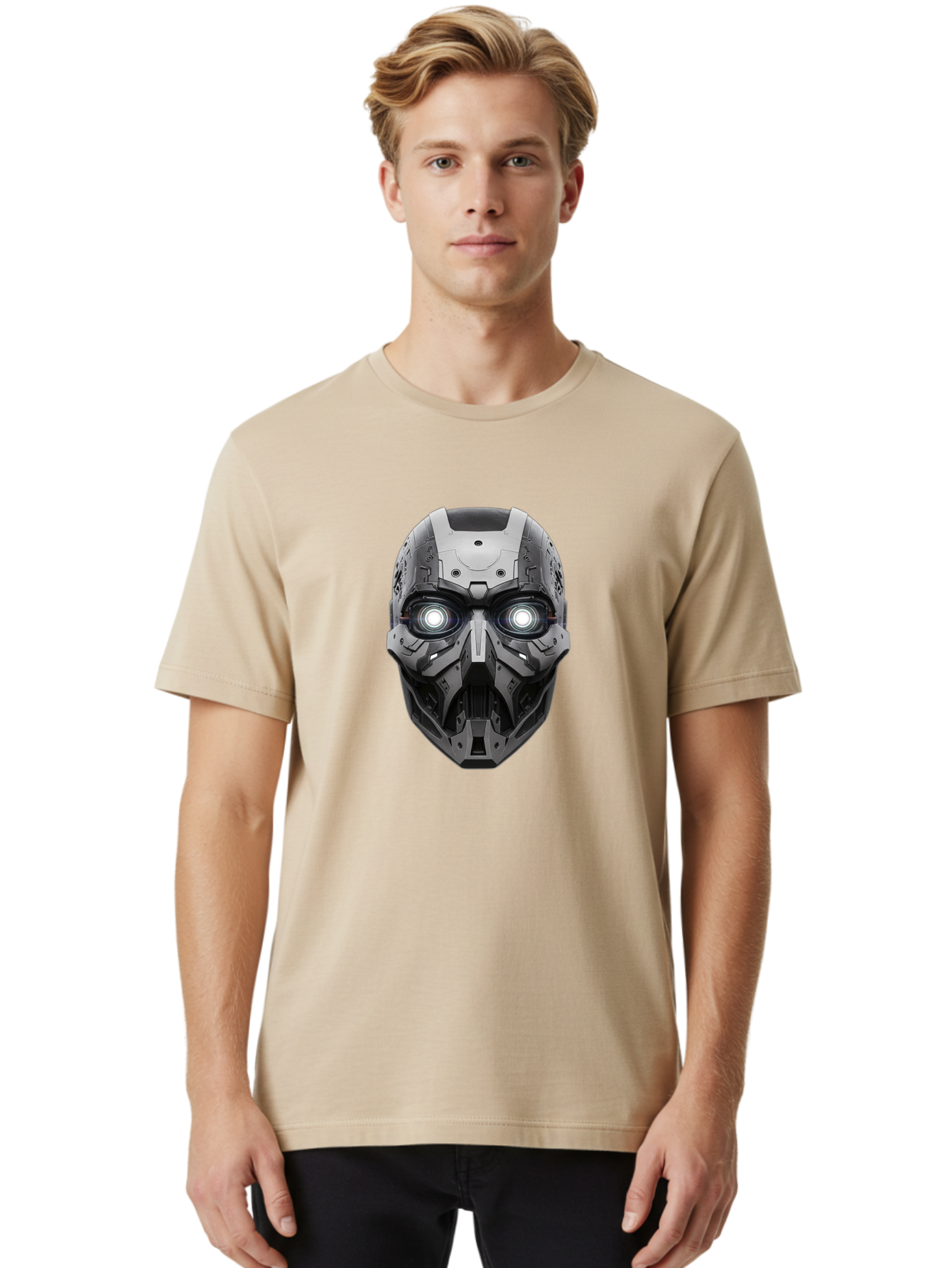 Robot-Face Men'S Graphic Tee, 100% Cotton, Comfortable Casual Summer Wear, Machine Washable, Vintage Camera, Old Camera, Antique Camera, Black Camera, Classic Photography, Photography Equipment, Nostalgic Device, Film Camera, Camera Art Bah032 20