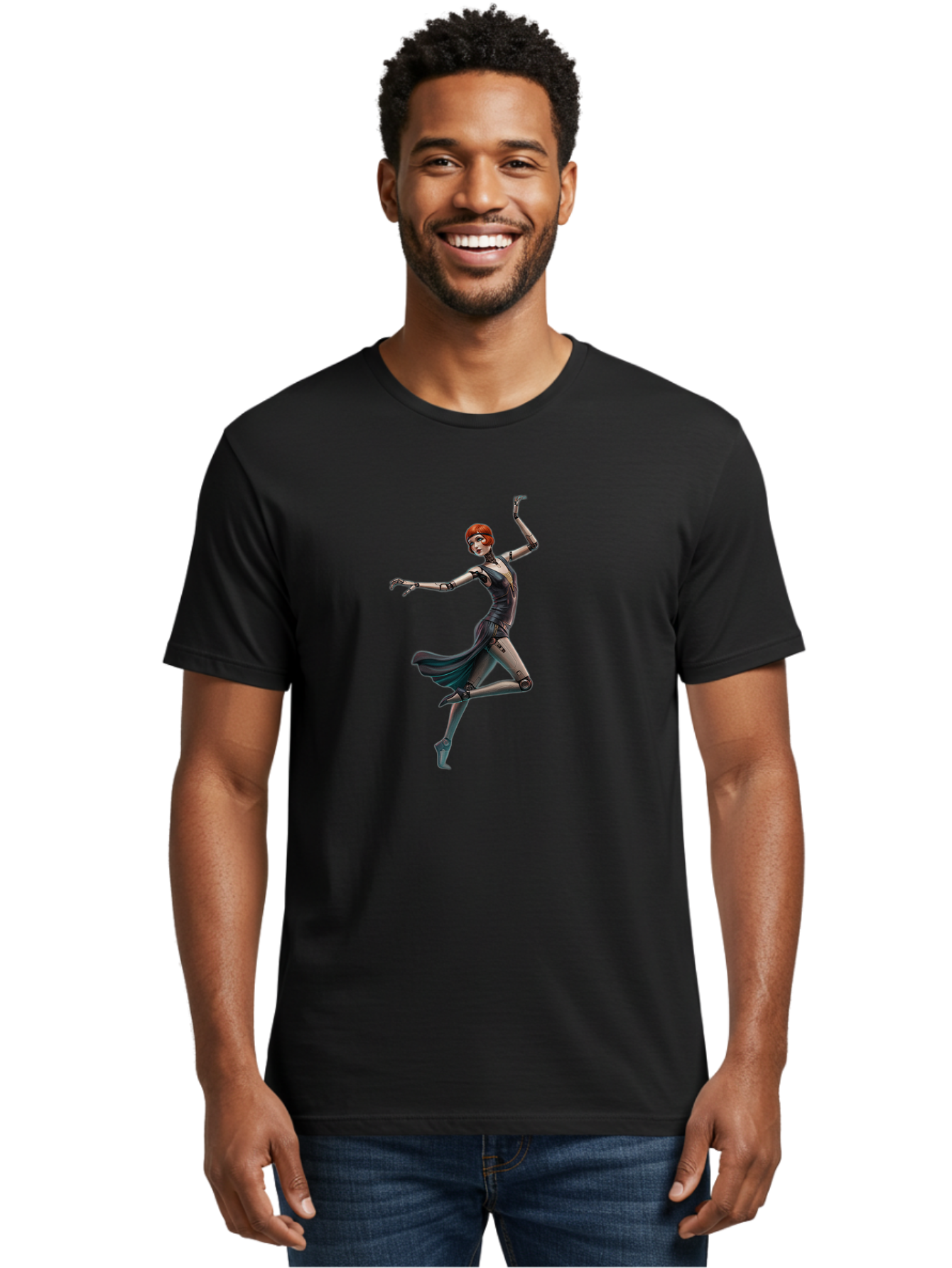 Robot-Girl-Dancing Men'S Graphic Tee, 100% Cotton, Comfortable Casual Summer Wear, Machine Washable, Vintage Camera, Old Camera, Antique Camera, Black Camera, Classic Photography, Photography Equipment, Nostalgic Device, Film Camera, Bah033 26
