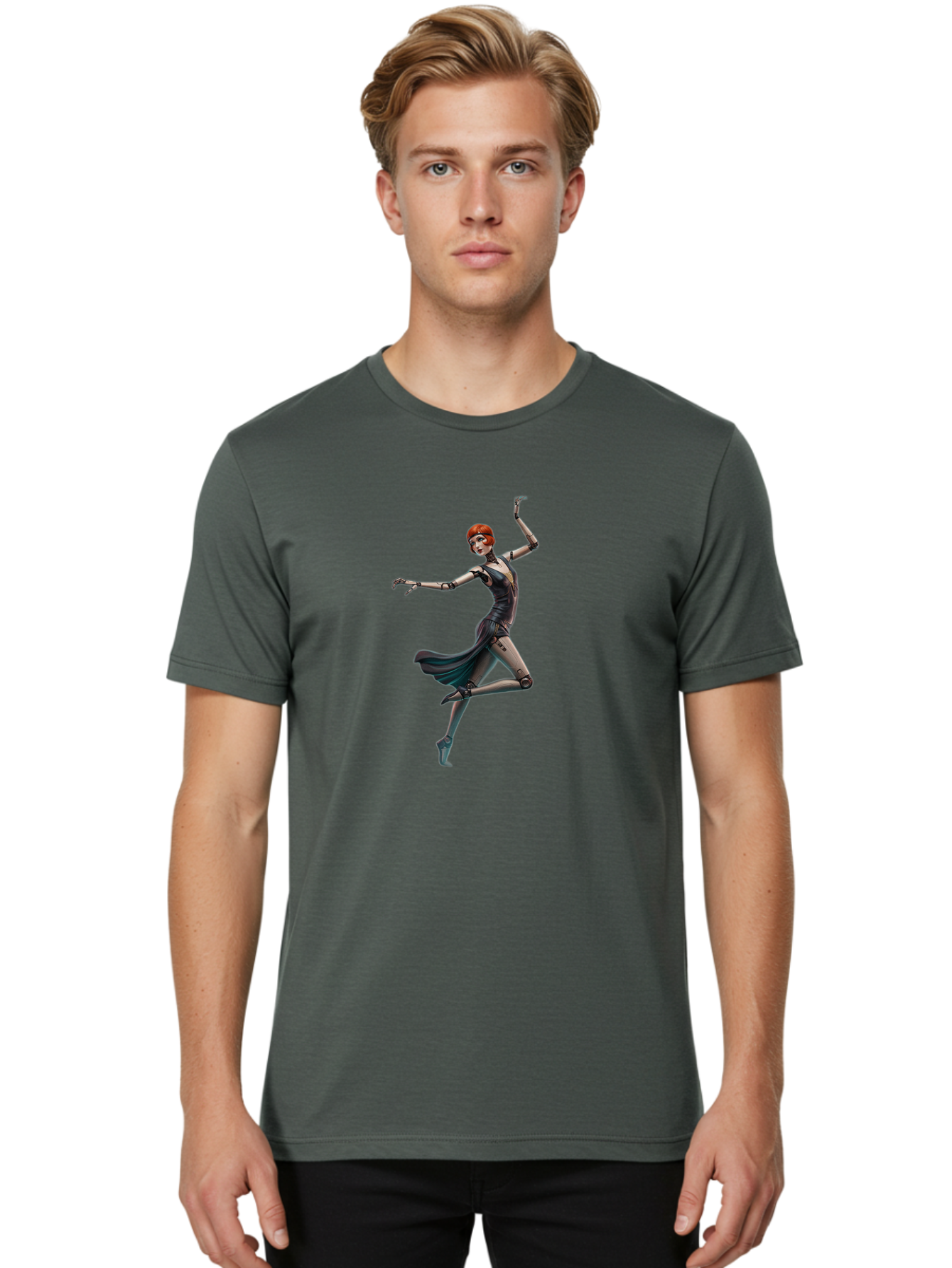 Robot-Girl-Dancing Men'S Graphic Tee, 100% Cotton, Comfortable Casual Summer Wear, Machine Washable, Vintage Camera, Old Camera, Antique Camera, Black Camera, Classic Photography, Photography Equipment, Nostalgic Device, Film Camera, Bah033 16