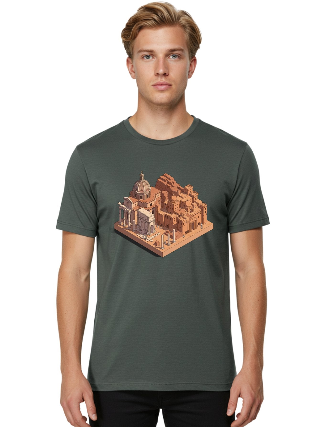 Roman-Ruins Men'S Graphic Tee, 100% Cotton, Comfortable Casual Summer Wear, Machine Washable, Vintage Camera, Old Camera, Antique Camera, Black Camera, Classic Photography, Photography Equipment, Nostalgic Device, Film Camera, Camera Art Bah038 26