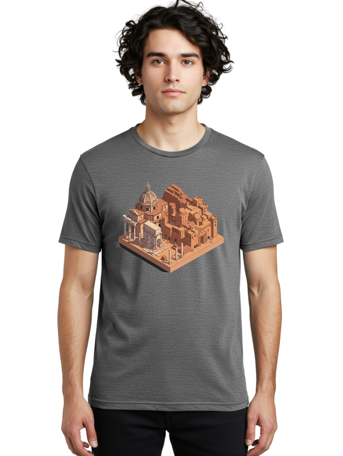 Roman-Ruins Men'S Graphic Tee, 100% Cotton, Comfortable Casual Summer Wear, Machine Washable, Vintage Camera, Old Camera, Antique Camera, Black Camera, Classic Photography, Photography Equipment, Nostalgic Device, Film Camera, Camera Art Bah038 16