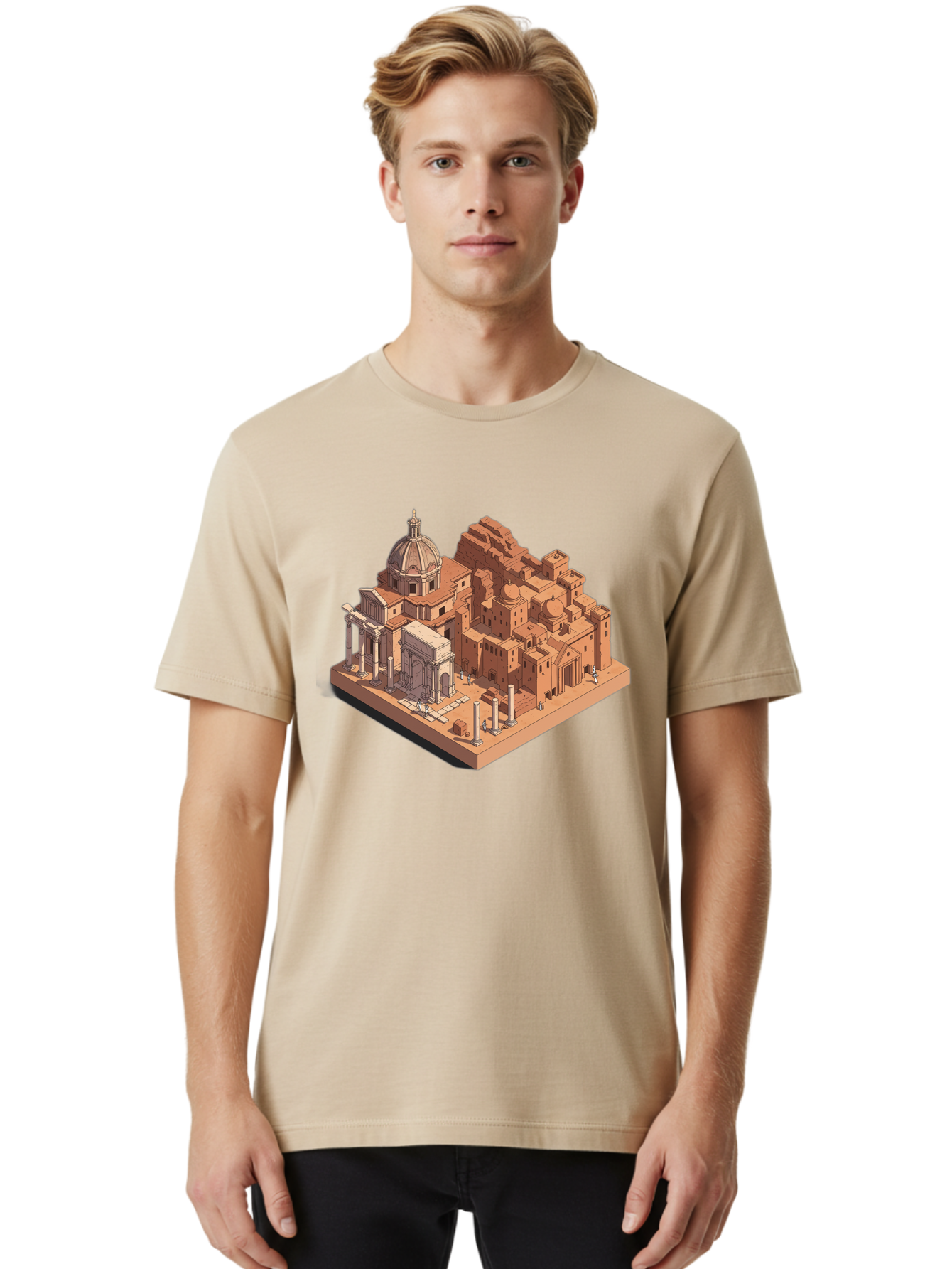 Roman-Ruins Men'S Graphic Tee, 100% Cotton, Comfortable Casual Summer Wear, Machine Washable, Vintage Camera, Old Camera, Antique Camera, Black Camera, Classic Photography, Photography Equipment, Nostalgic Device, Film Camera, Camera Art Bah038 28
